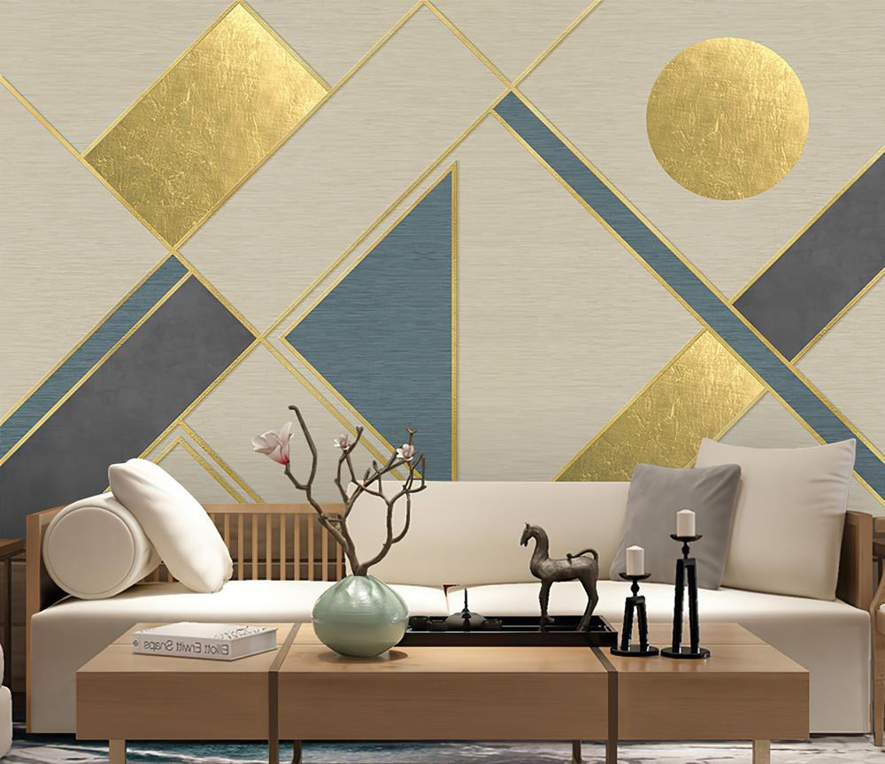 Fototapeta geometryczna szara niebieska