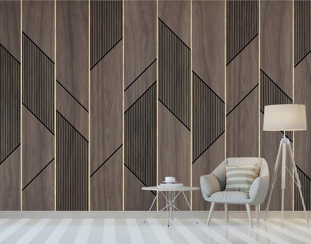 Fototapeta geometryczne paski złote