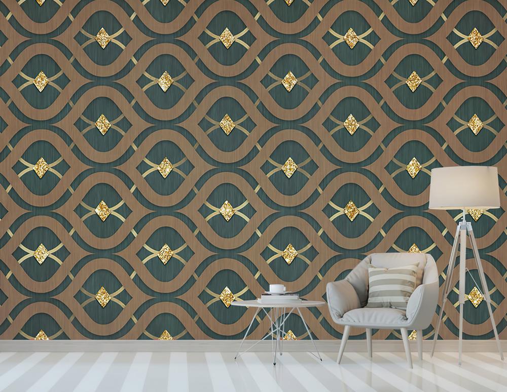 Fototapeta geometryczna turkusowa