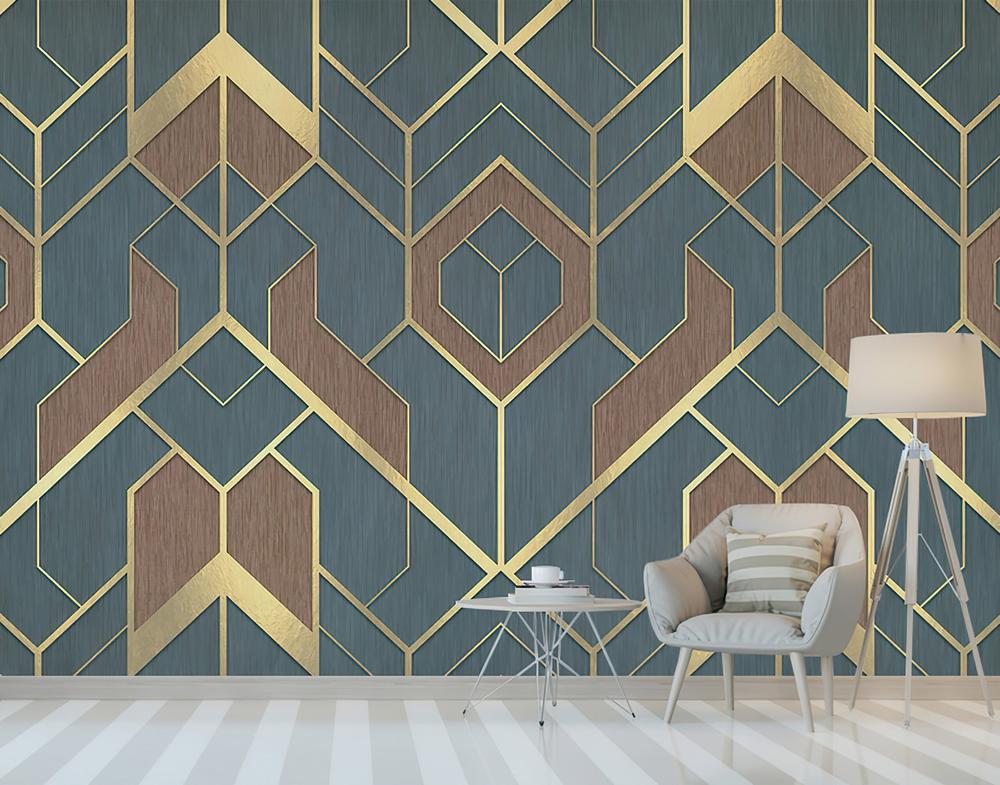Fototapeta geometryczny wzór ciemnoniebieski