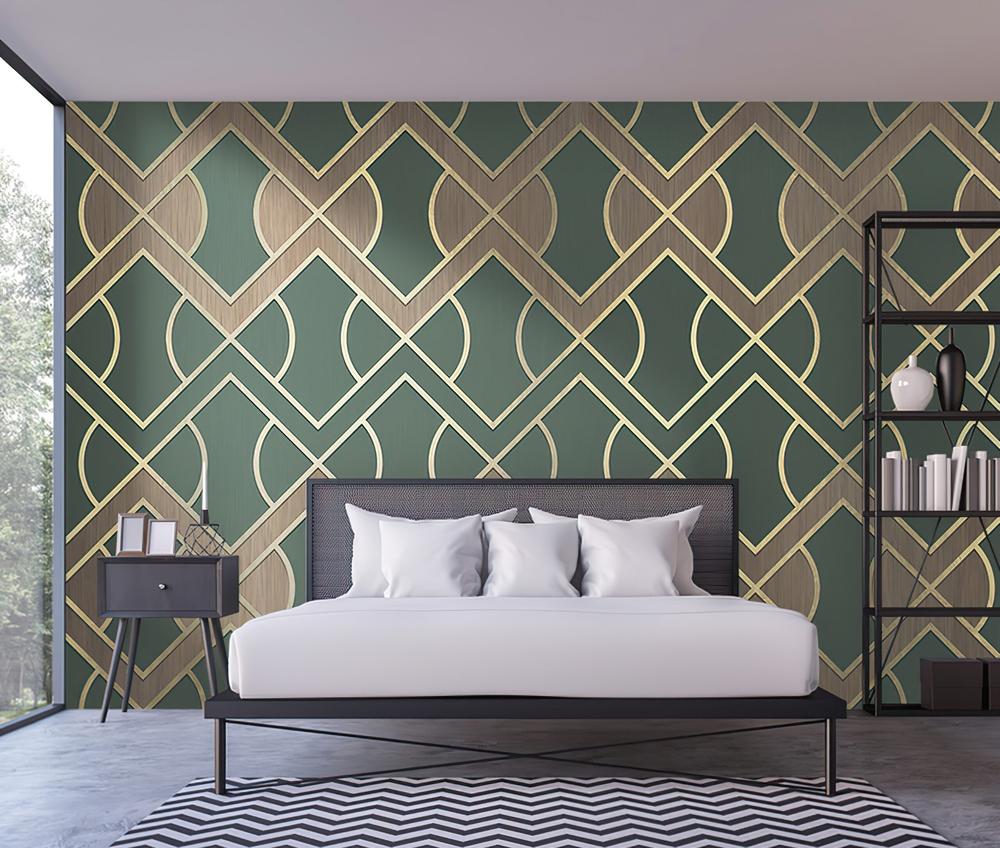 Fototapeta geometryczna zielona