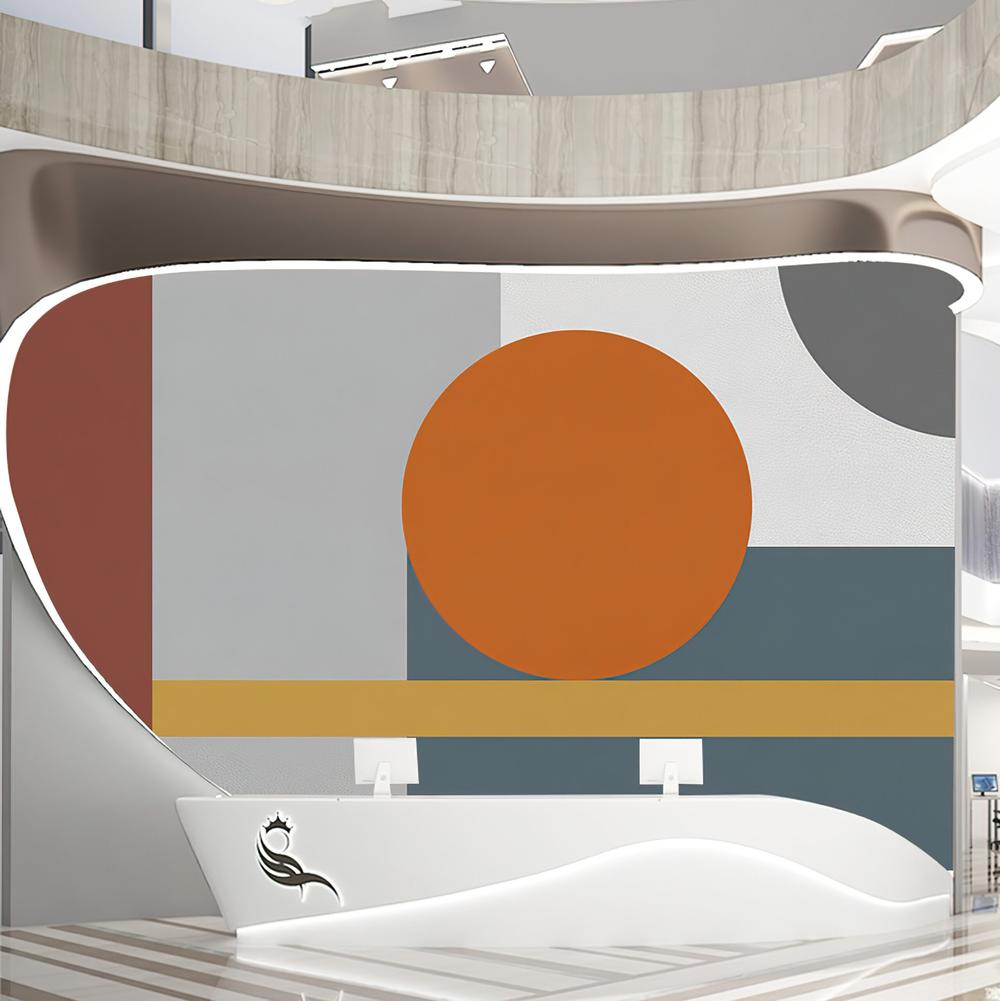 Fototapeta geometria pomarańczowa