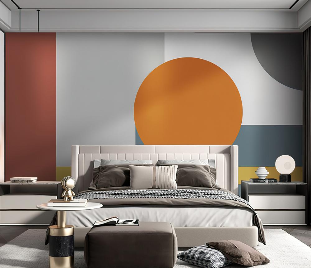 Fototapeta geometria pomarańczowa