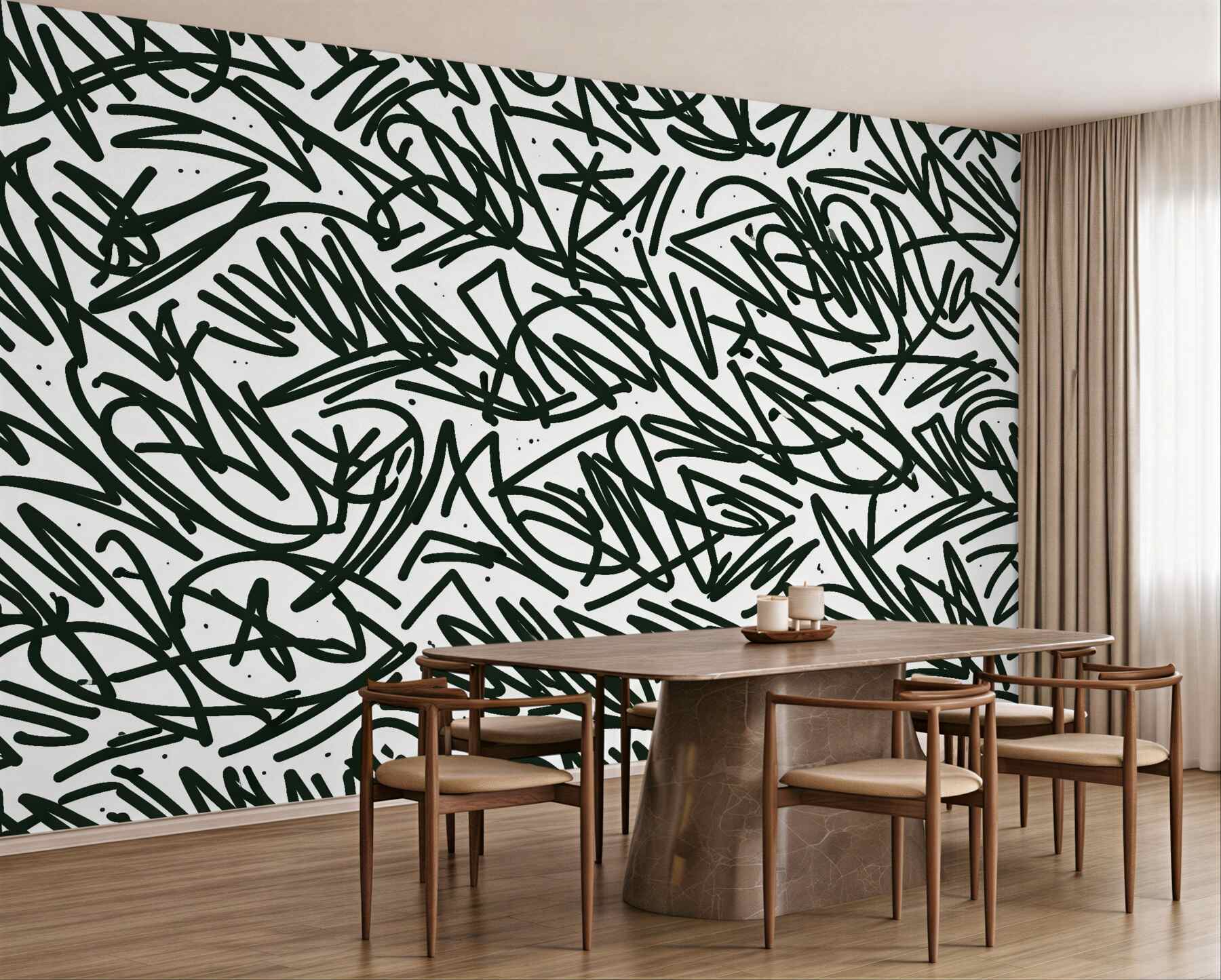 Fototapeta zielone graffiti abstrakcyjne