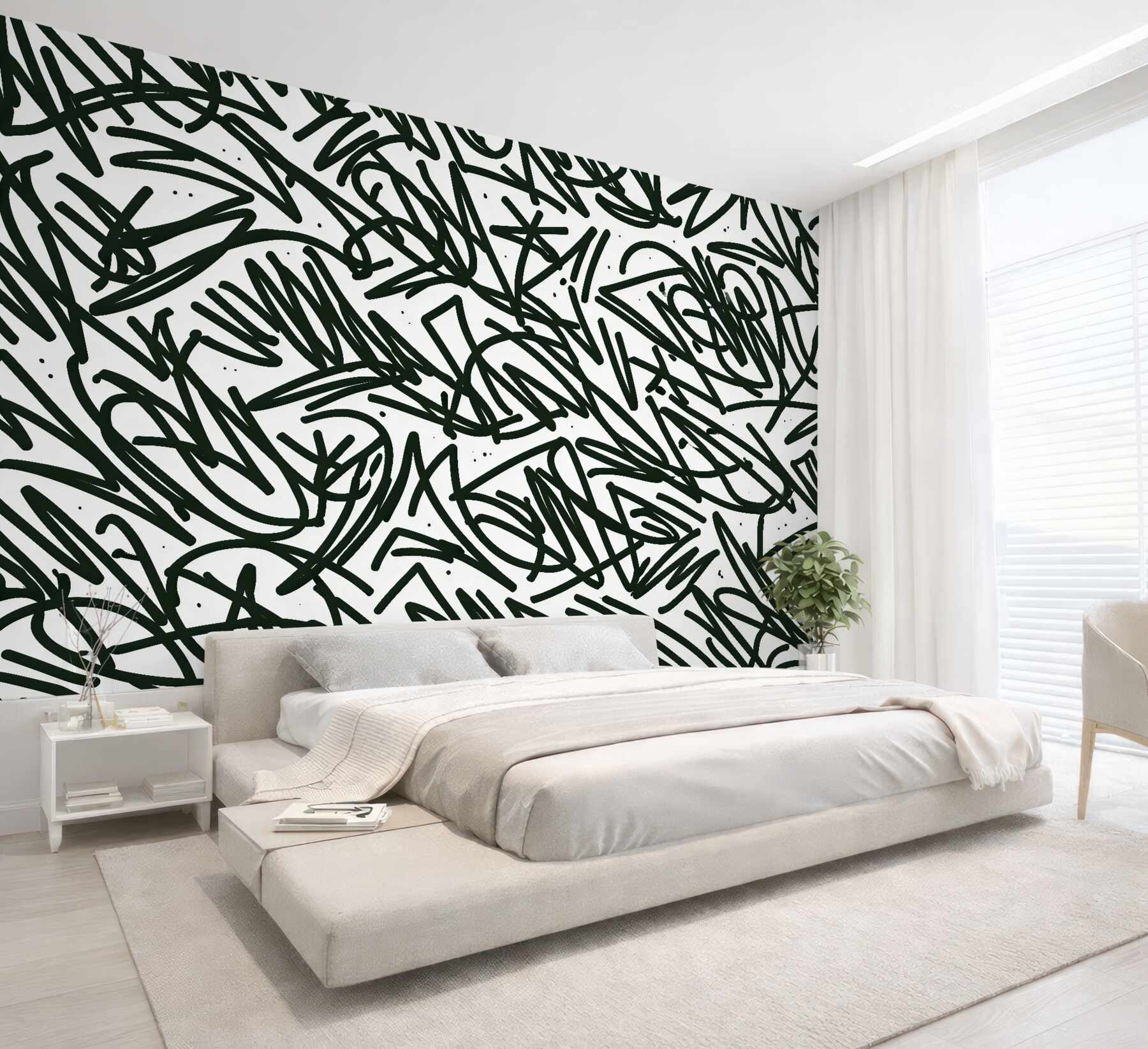 Fototapeta zielone graffiti abstrakcyjne