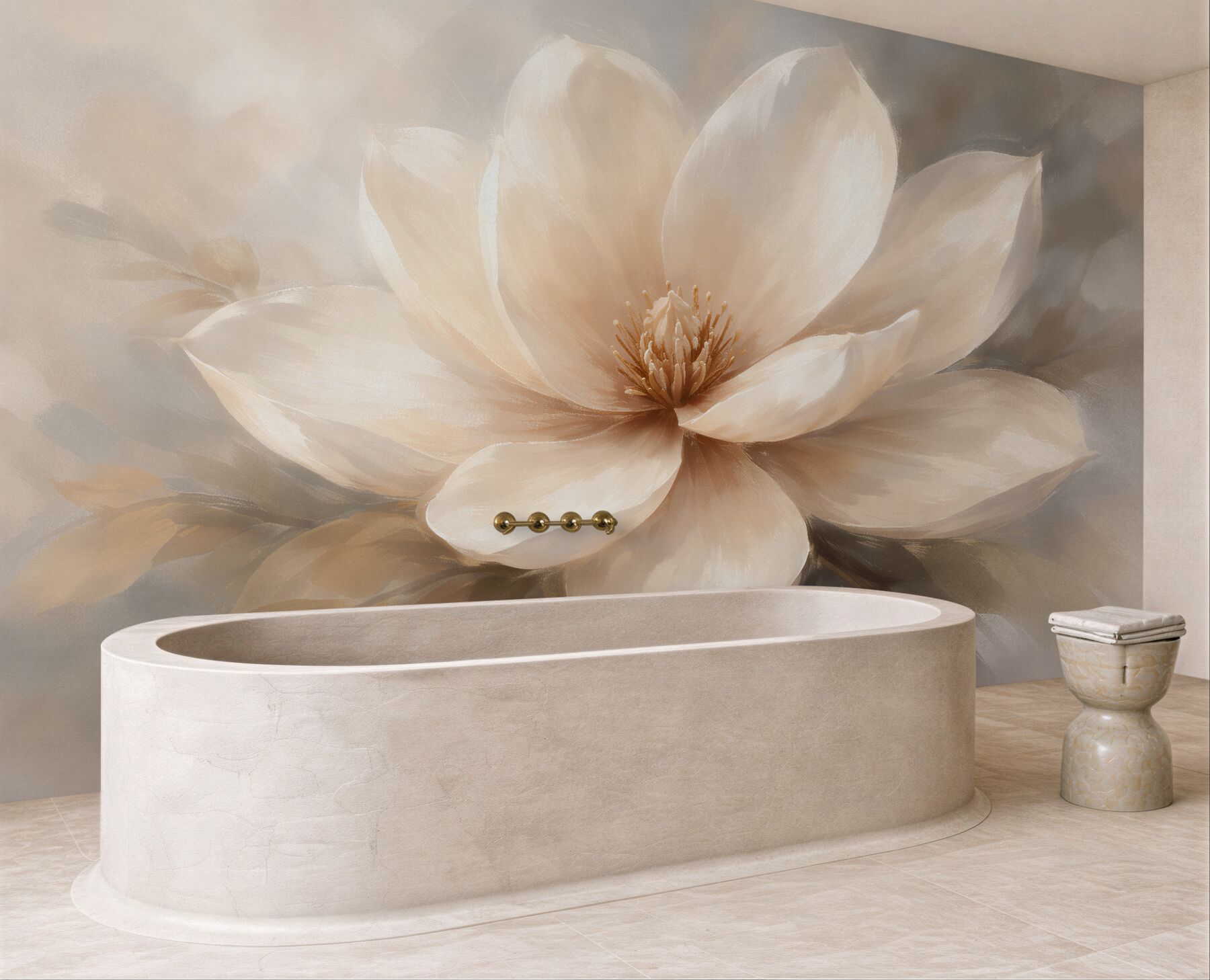 Fototapeta kremowa magnolia w blasku