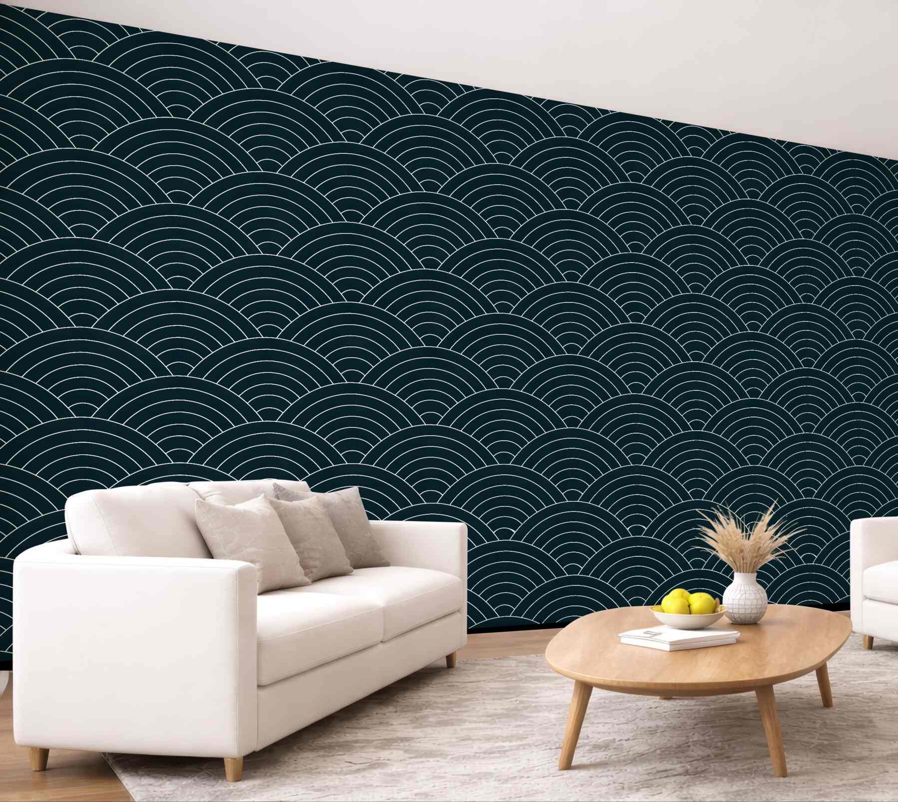 Fototapeta geometryczne Łuki w głębokim granacie