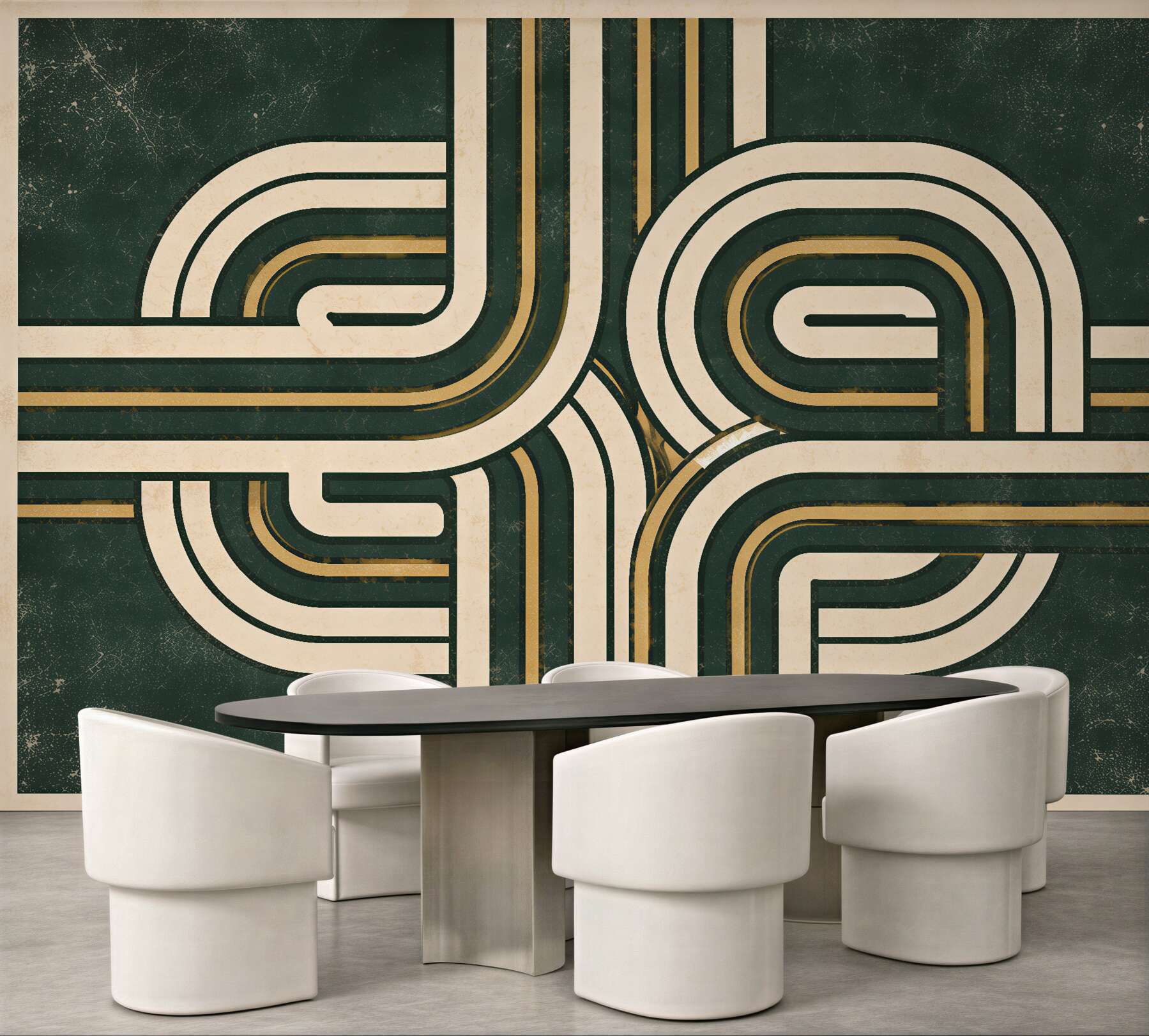 Fototapeta retro geometryczne linie elegance