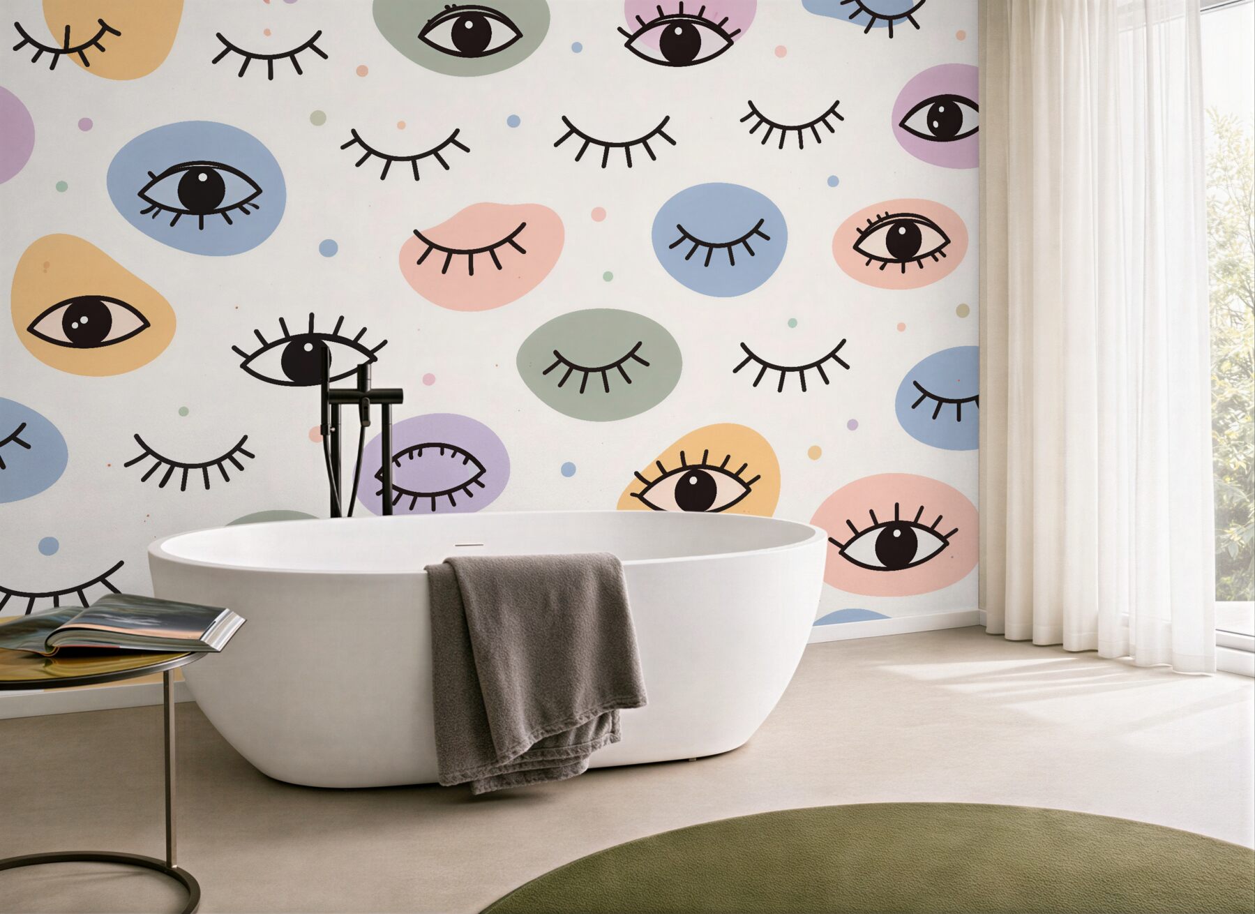 Fototapeta pastelowe oczy boho