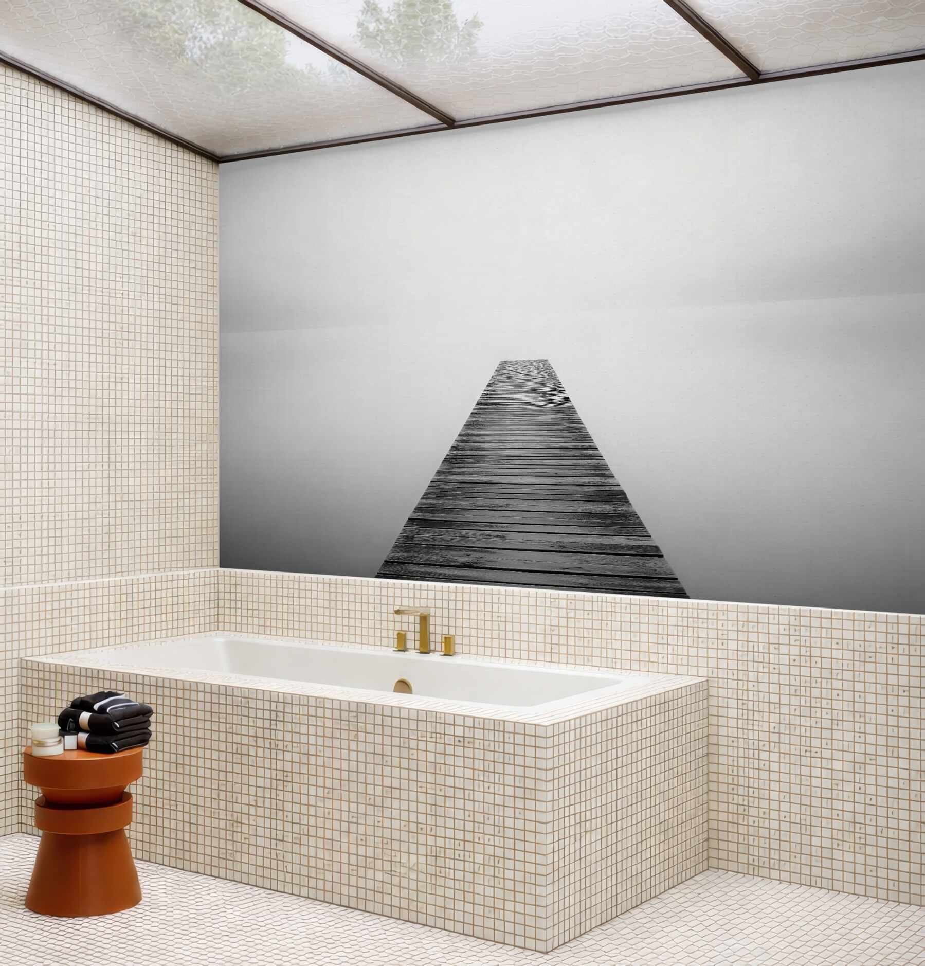 Fototapeta pomost we mgle minimalizm