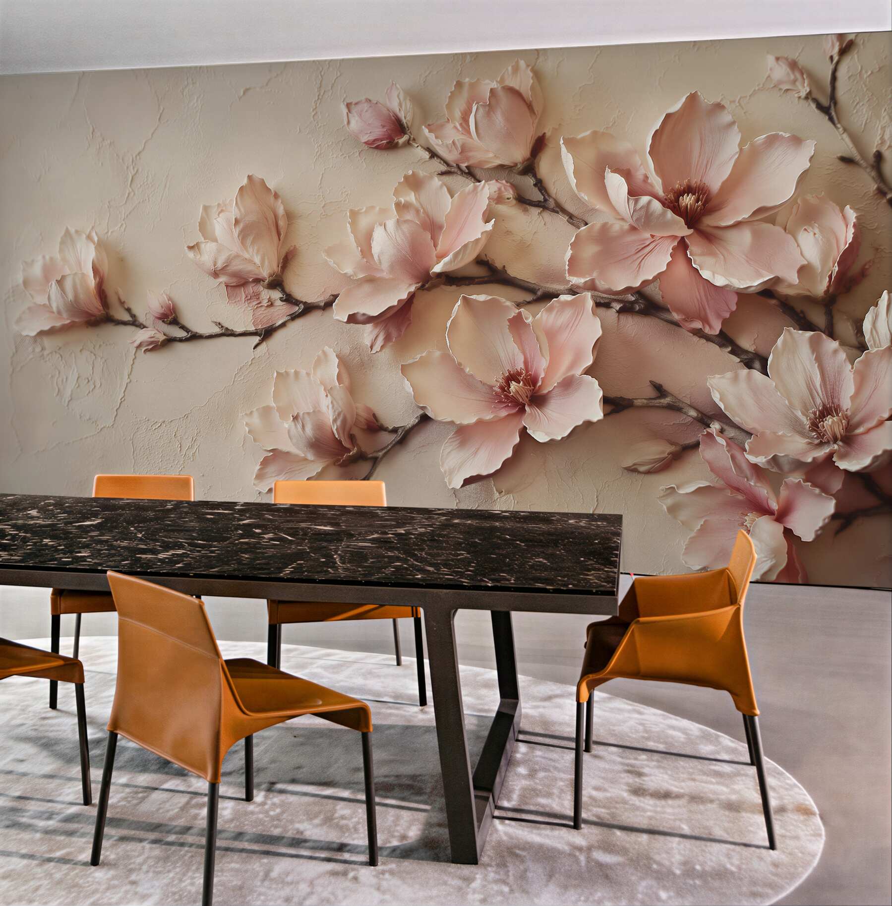 Fototapeta pudrowe magnolie 3d