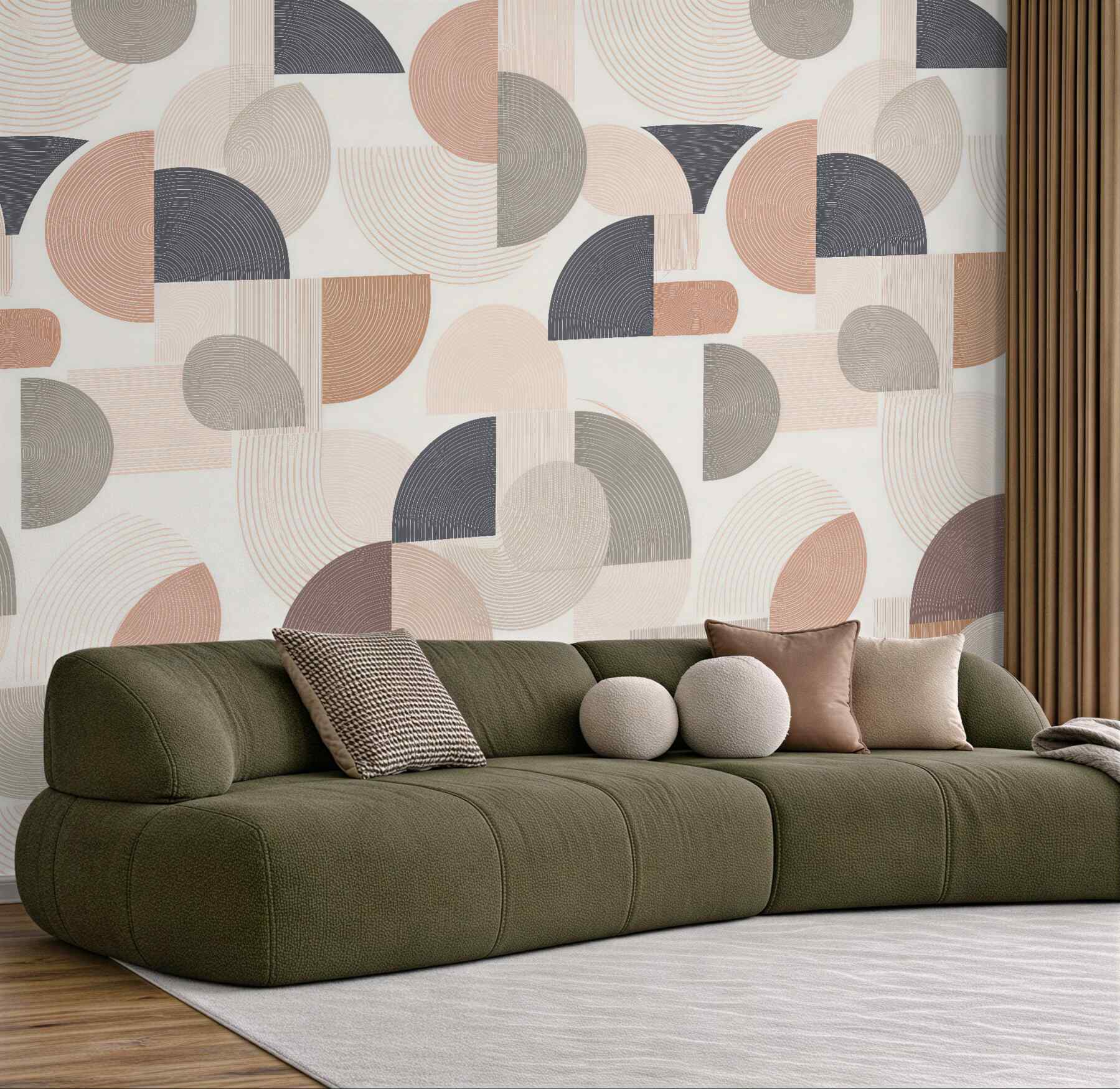 Fototapeta geometryczna harmonia w pastelach