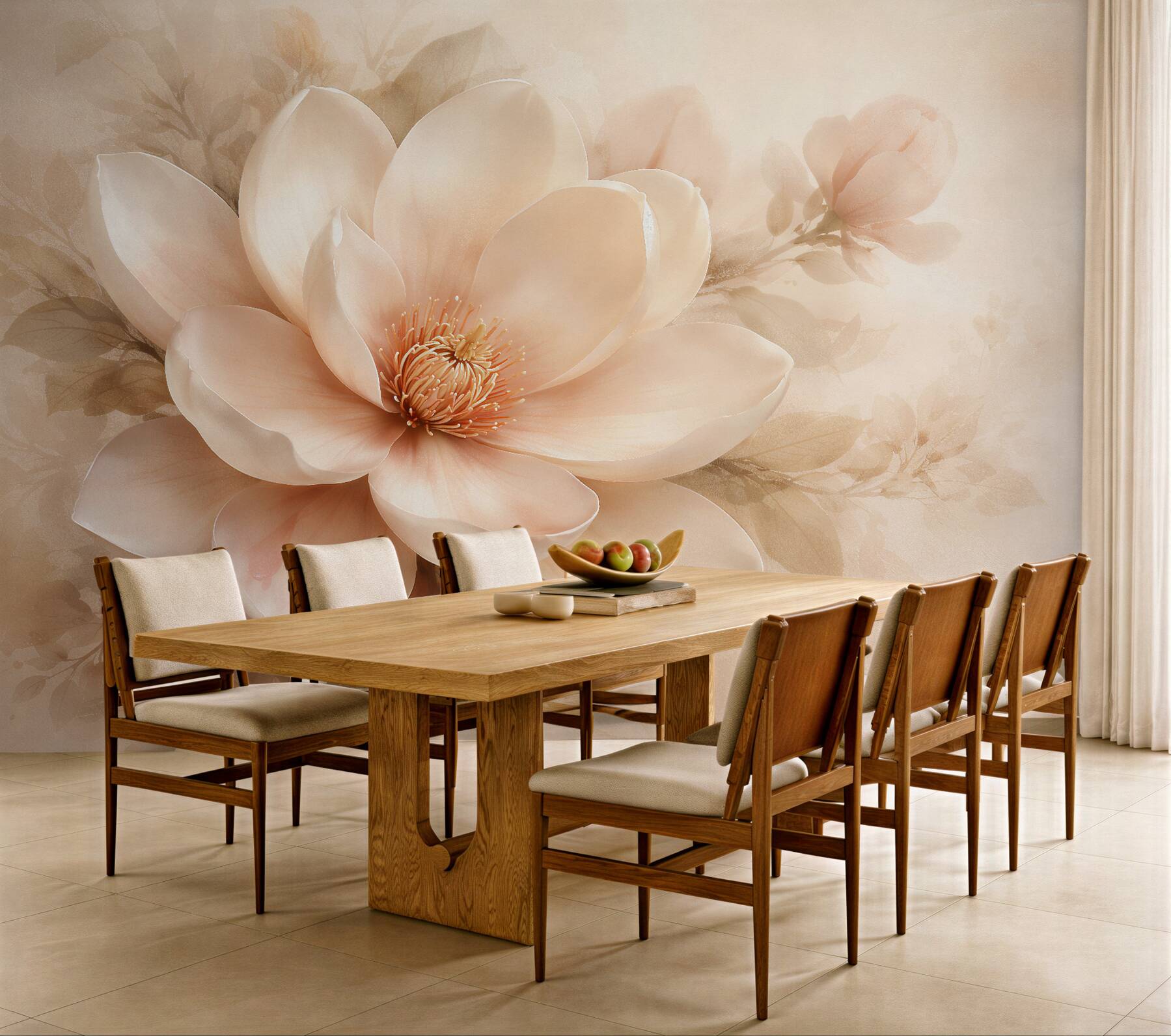 Fototapeta jasna magnolia w pastelowej poświacie