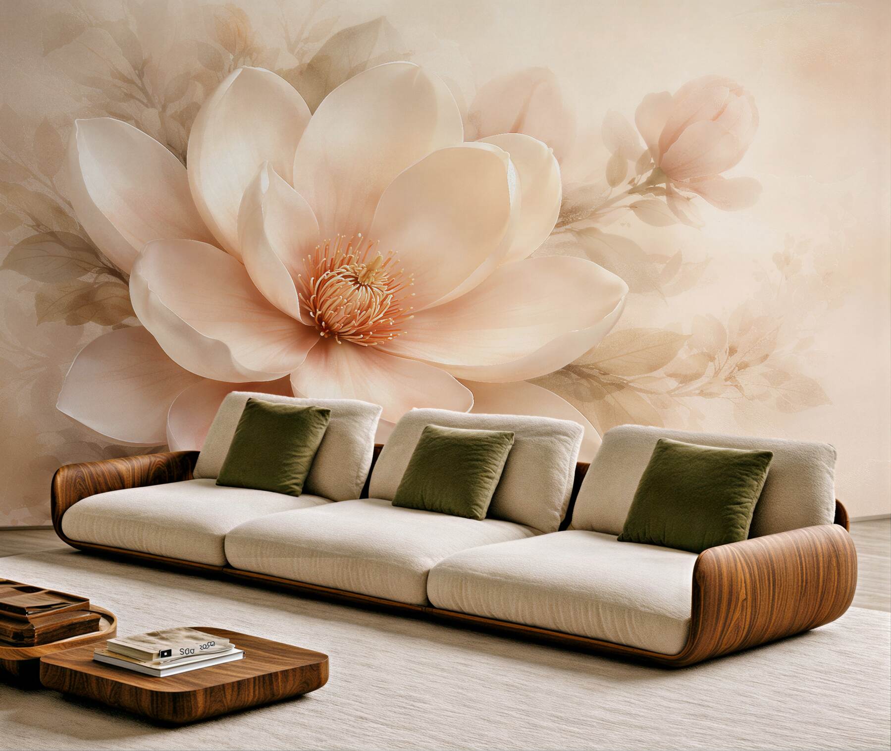 Fototapeta jasna magnolia w pastelowej poświacie