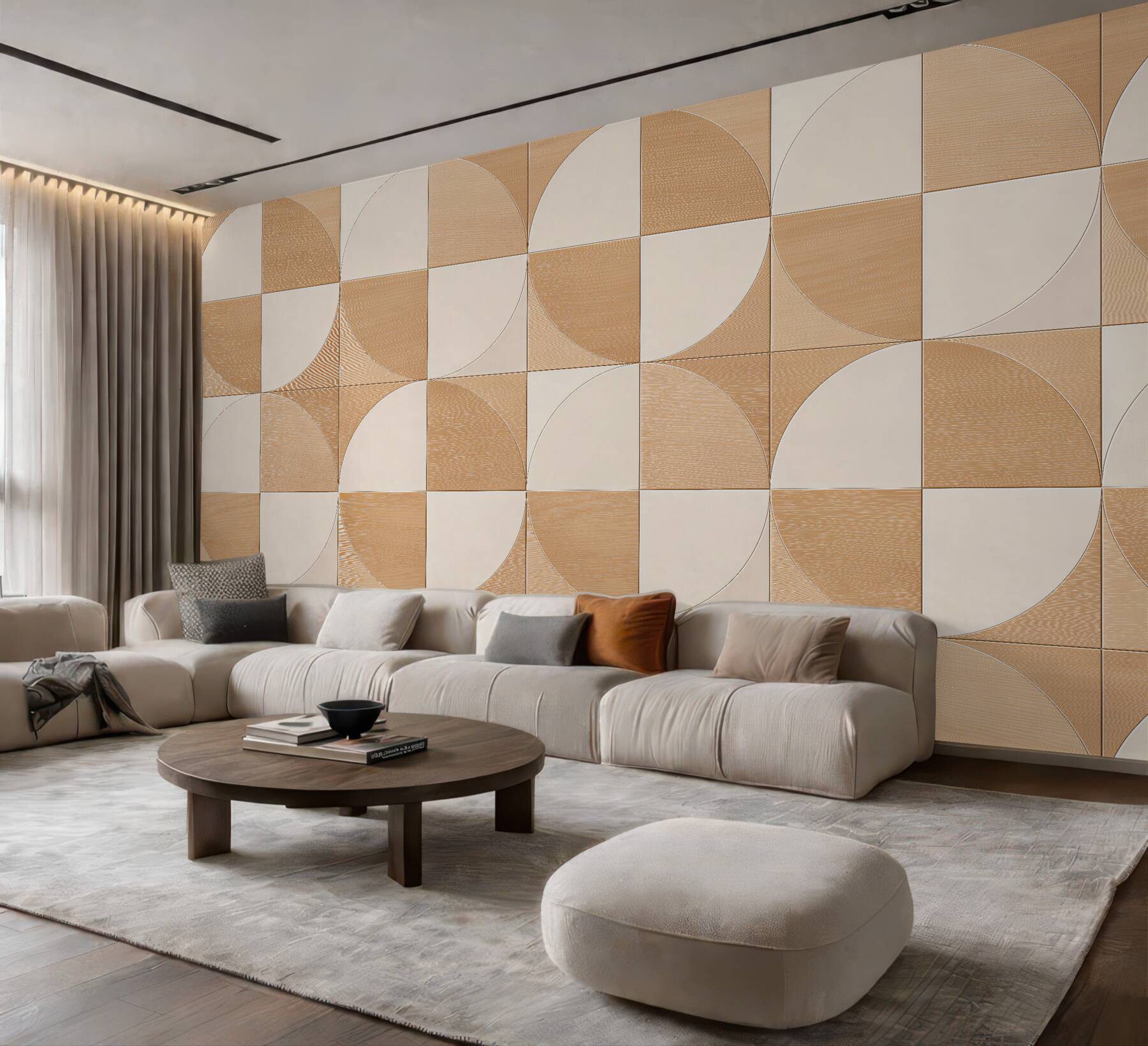 Fototapeta geometryczna harmonia drewna