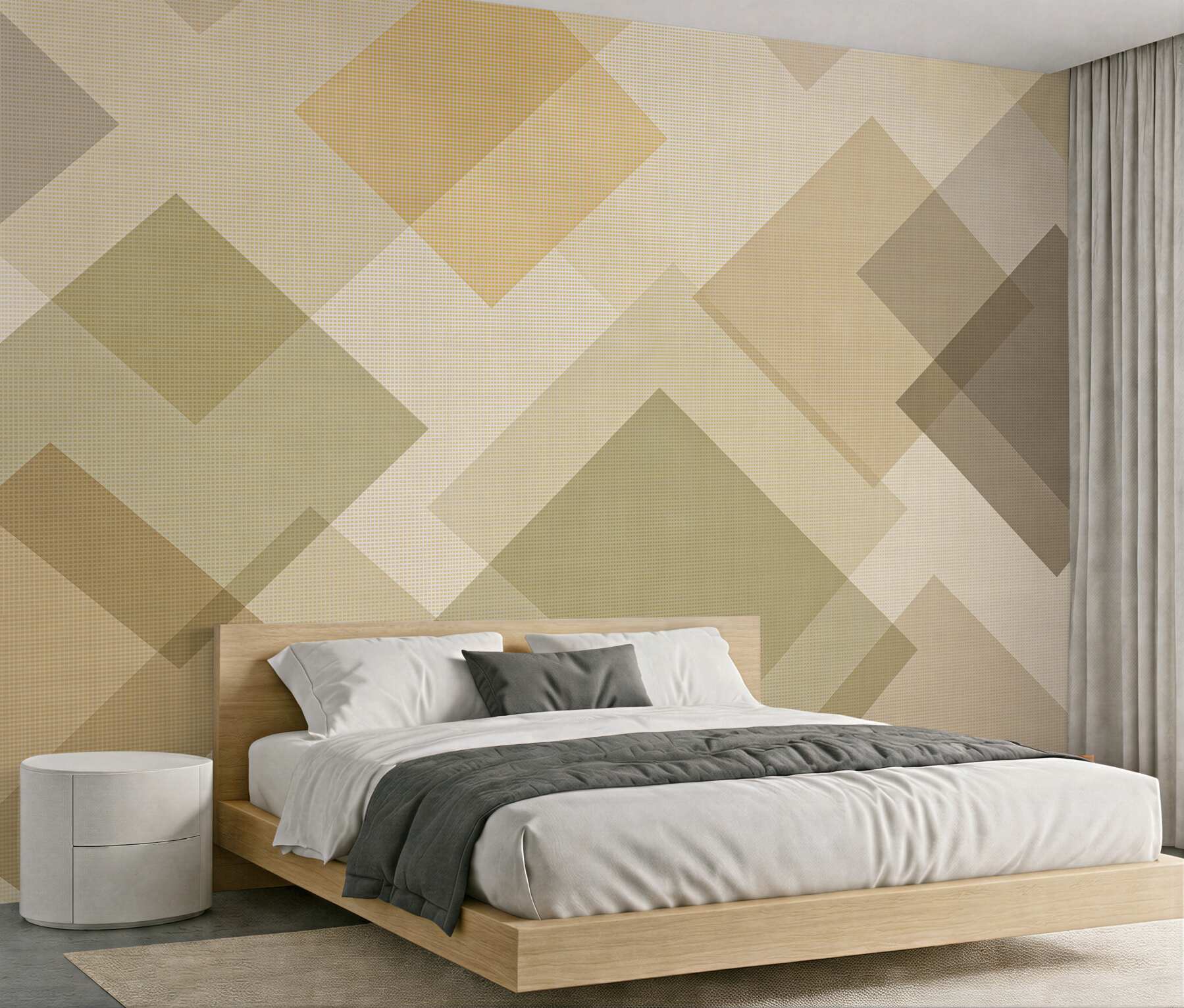 Fototapeta beżowa geometria w nowoczesnym stylu