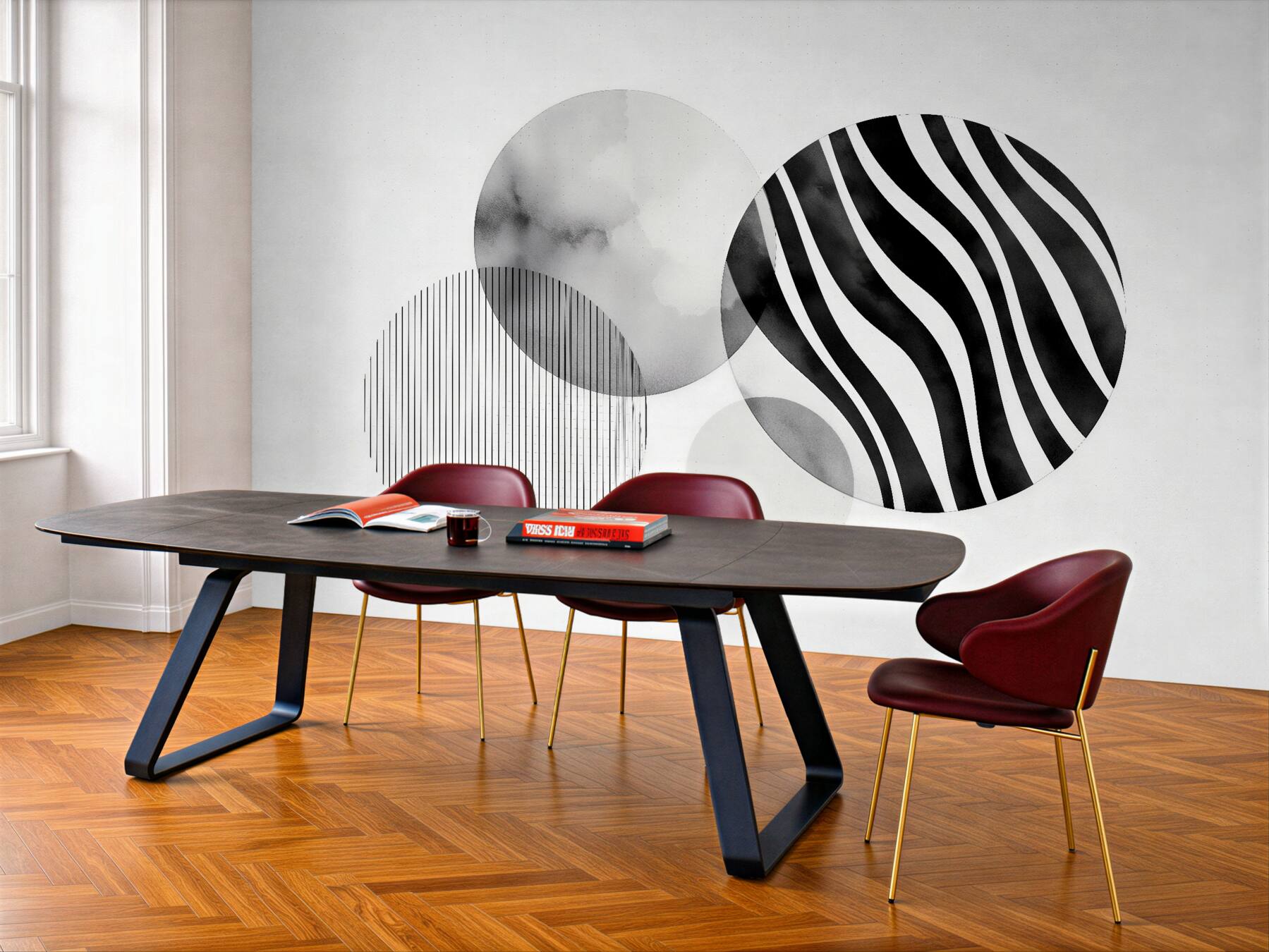 Fototapeta geometryczna zebra w szarościach