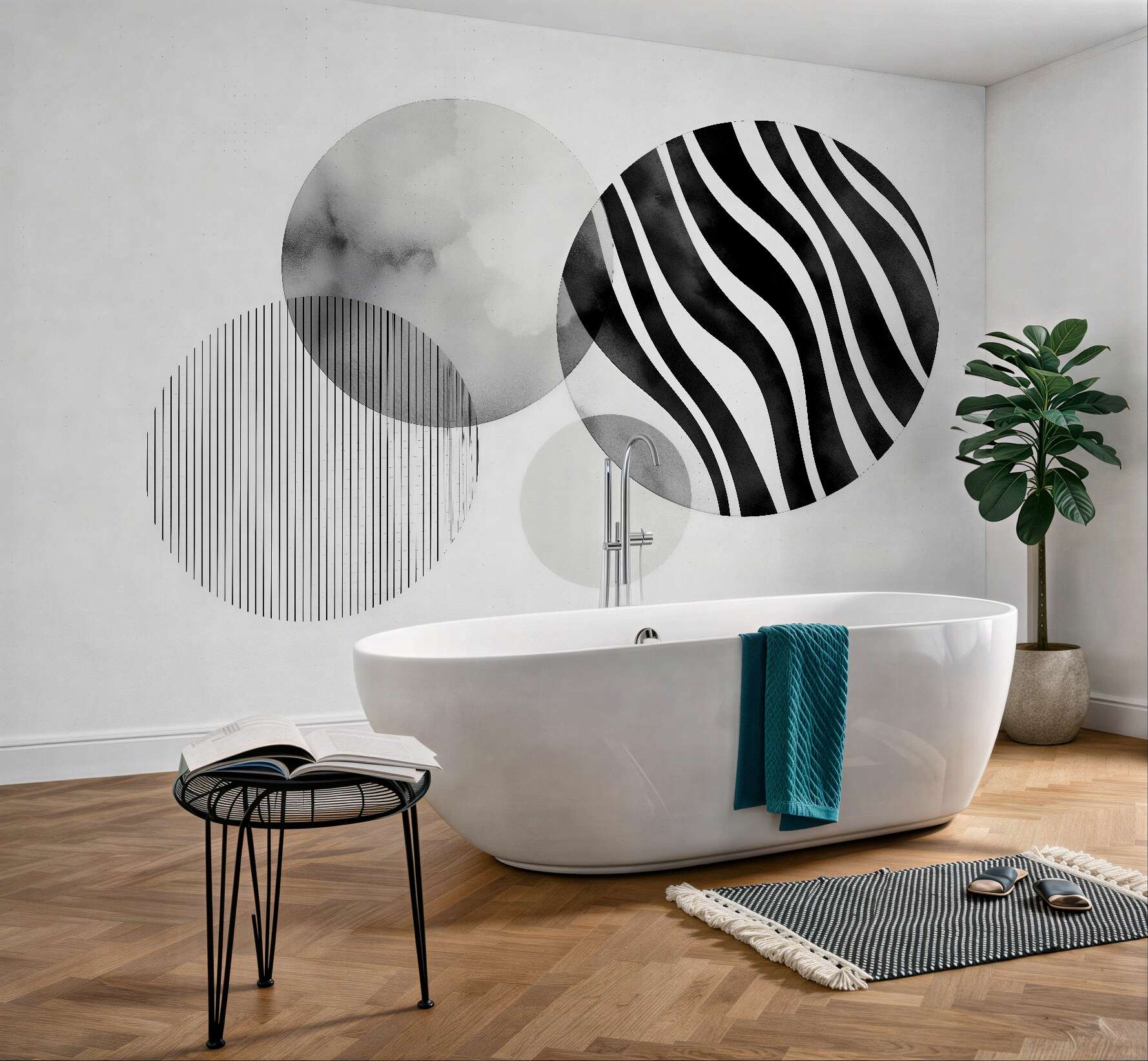 Fototapeta geometryczna zebra w szarościach