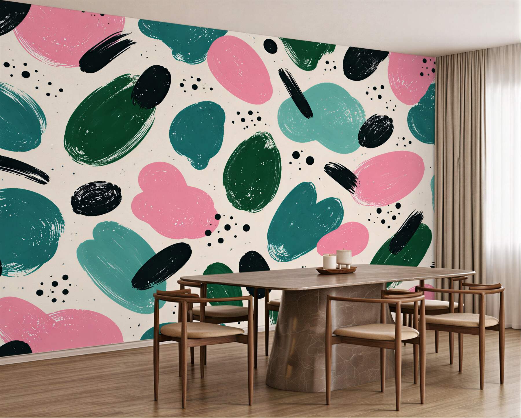 Fototapeta pastelowe abstrakcyjne plamy nowoczesne