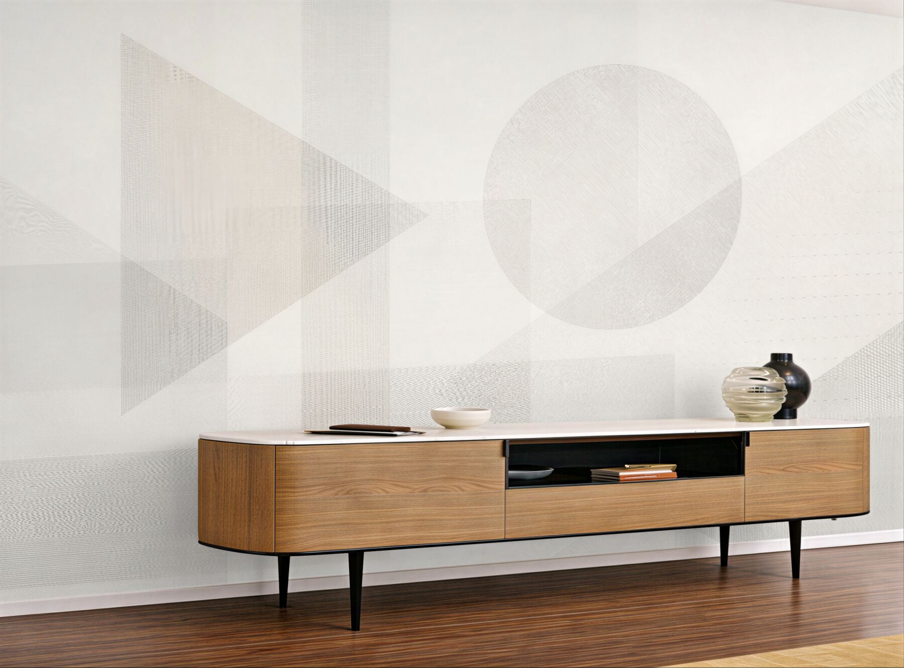 Fototapeta subtelna geometria w beżach