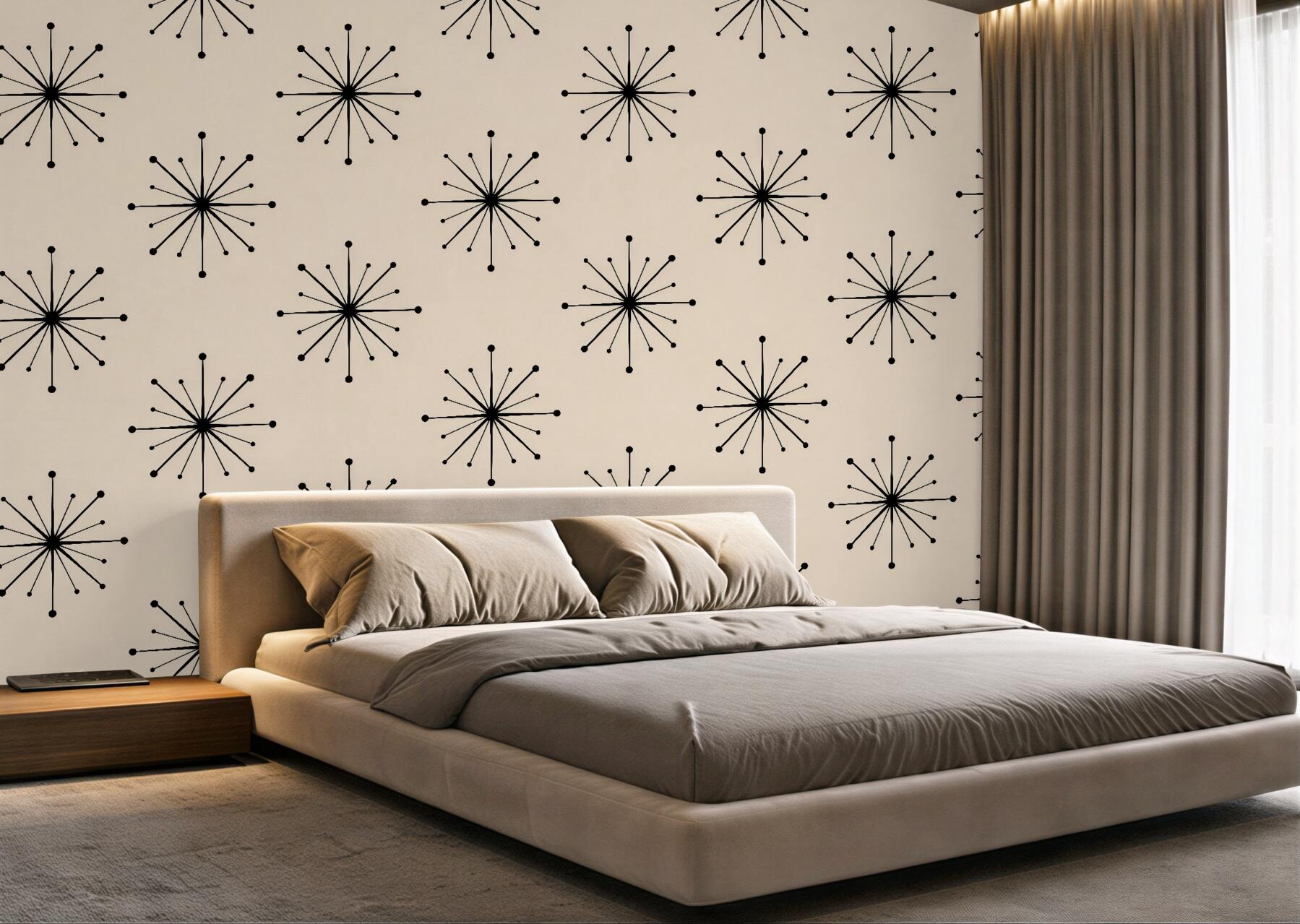 Fototapeta retro gwiazdy w geometrycznym rytmie