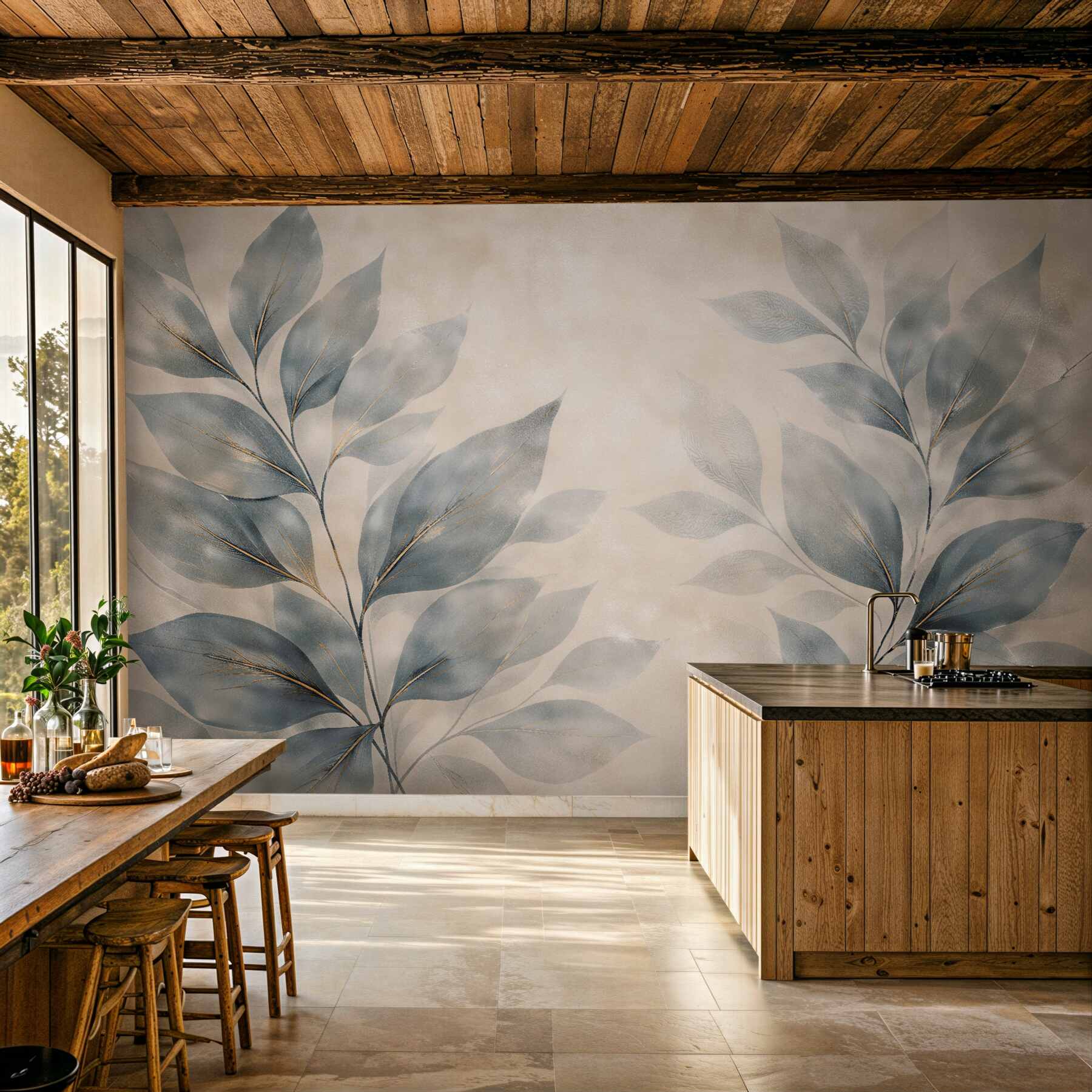 Fototapeta eleganckie złote liście