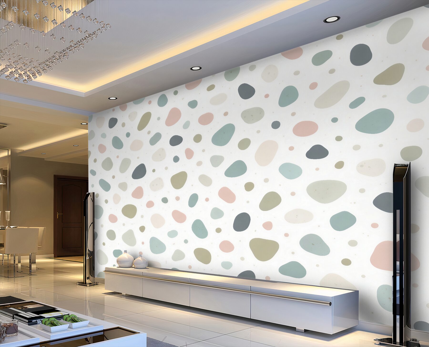 Fototapeta pastelowe terrazzo organiczne