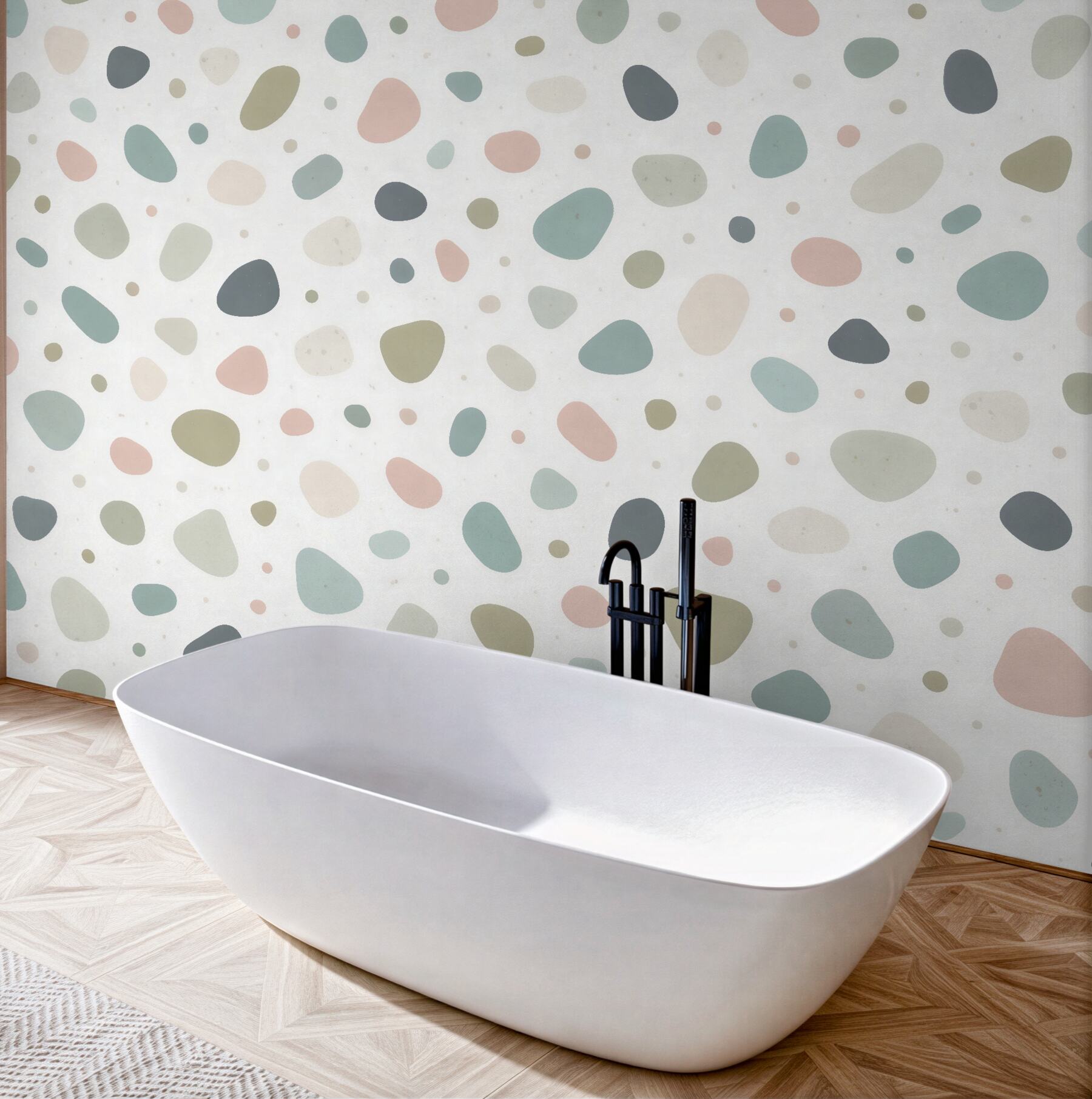 Fototapeta pastelowe terrazzo organiczne