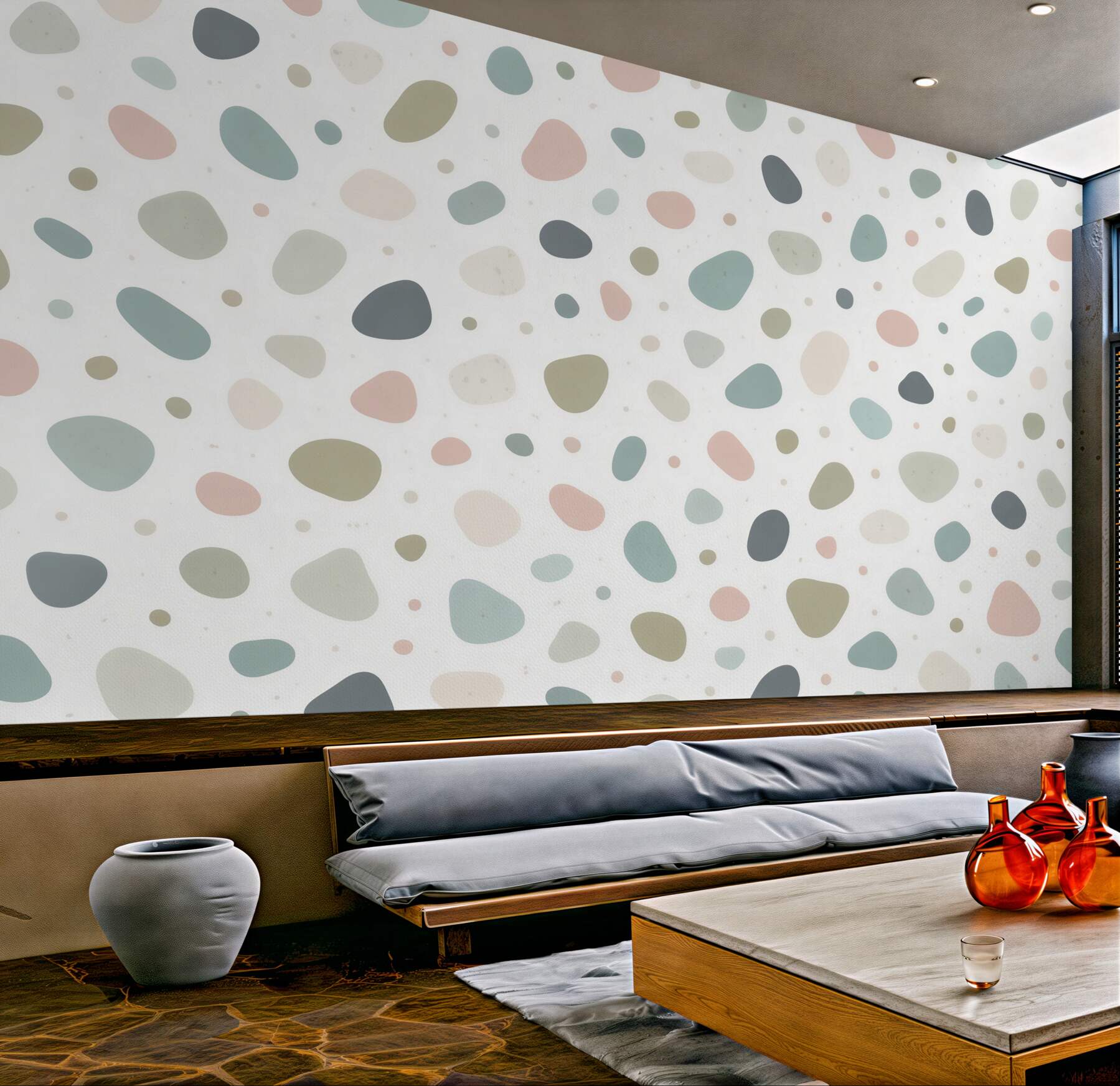 Fototapeta pastelowe terrazzo organiczne