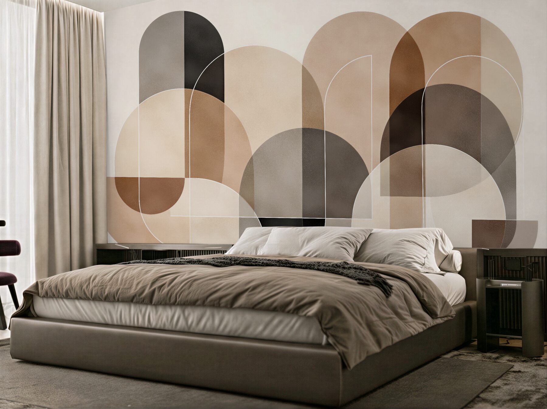 Fototapeta geometryczna harmonia beżowych form