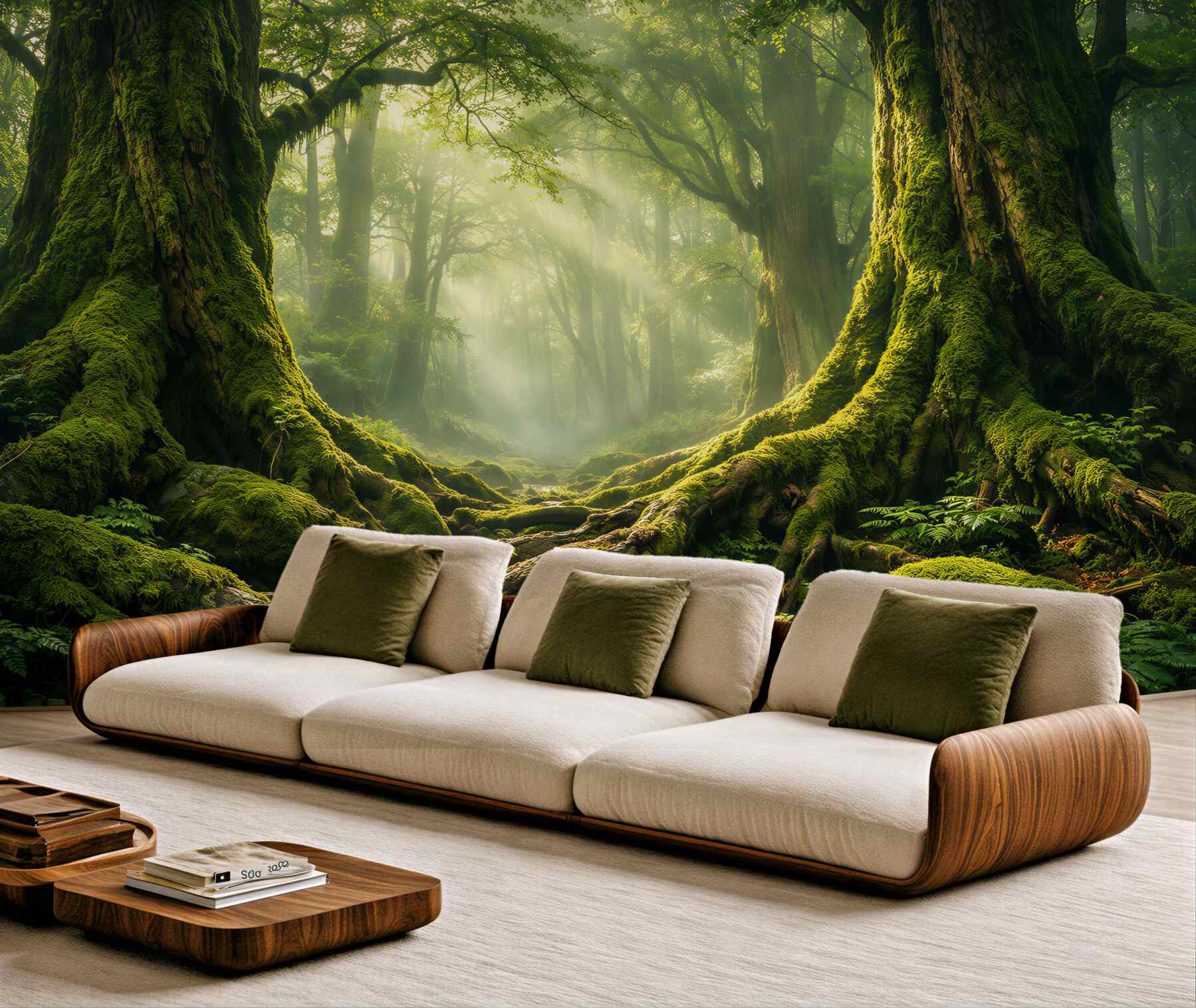 Fototapeta baśniowy las w promieniach