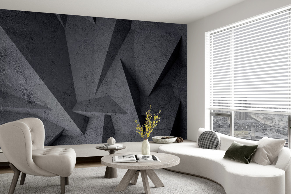 Fototapeta wolumetryczna czarna geometria
