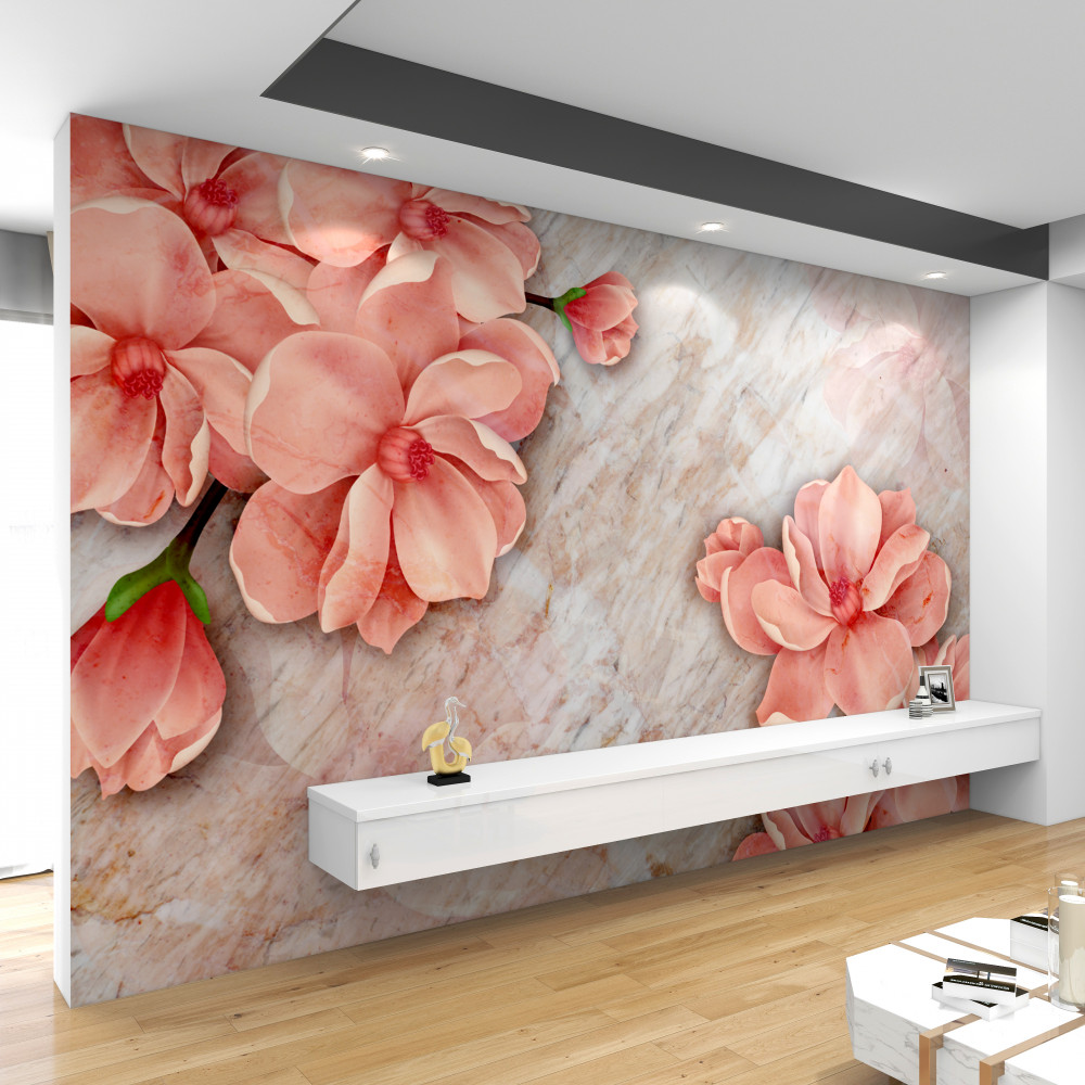 Fototapeta różowe kwiaty magnolii