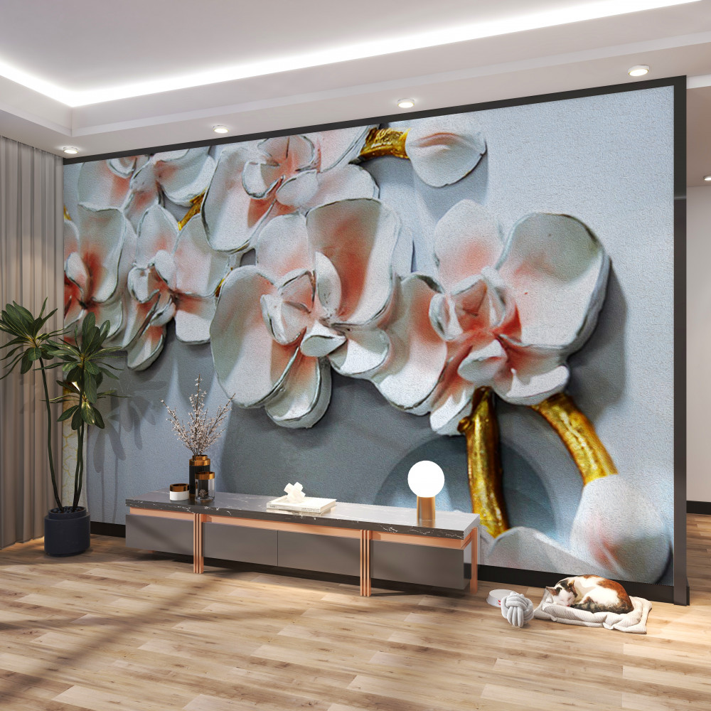 Fototapeta podniesione gałęzie białej orchidei