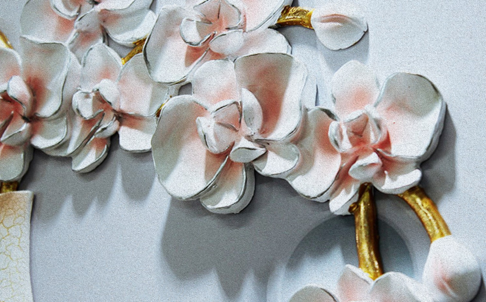 Fototapeta podniesione gałęzie białej orchidei