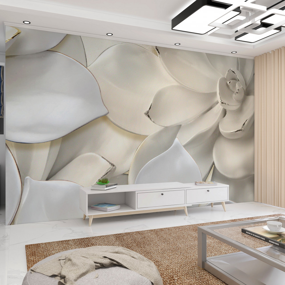 Fototapeta śnieżnobiałe porcelanowe kwiaty