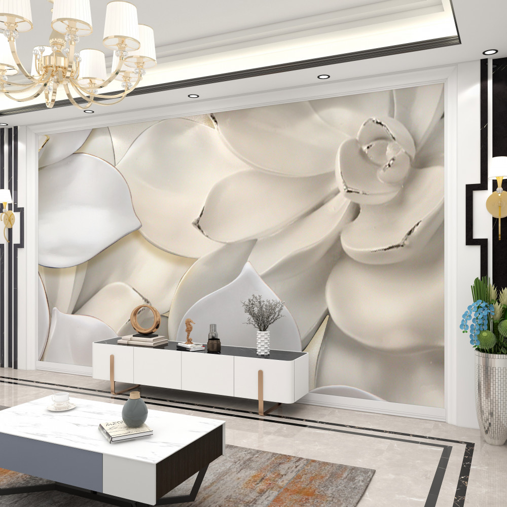 Fototapeta śnieżnobiałe porcelanowe kwiaty