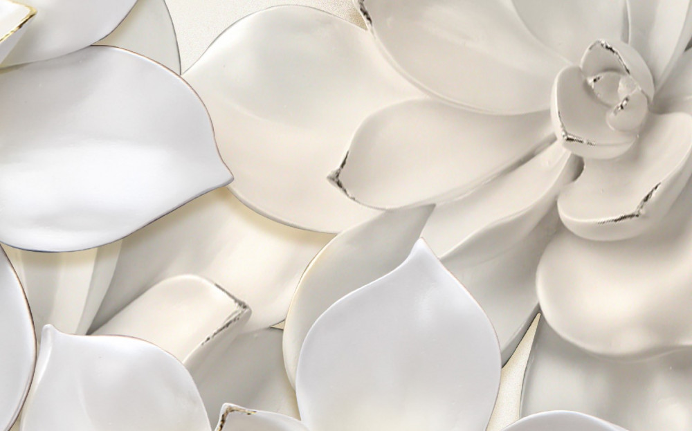 Fototapeta śnieżnobiałe porcelanowe kwiaty