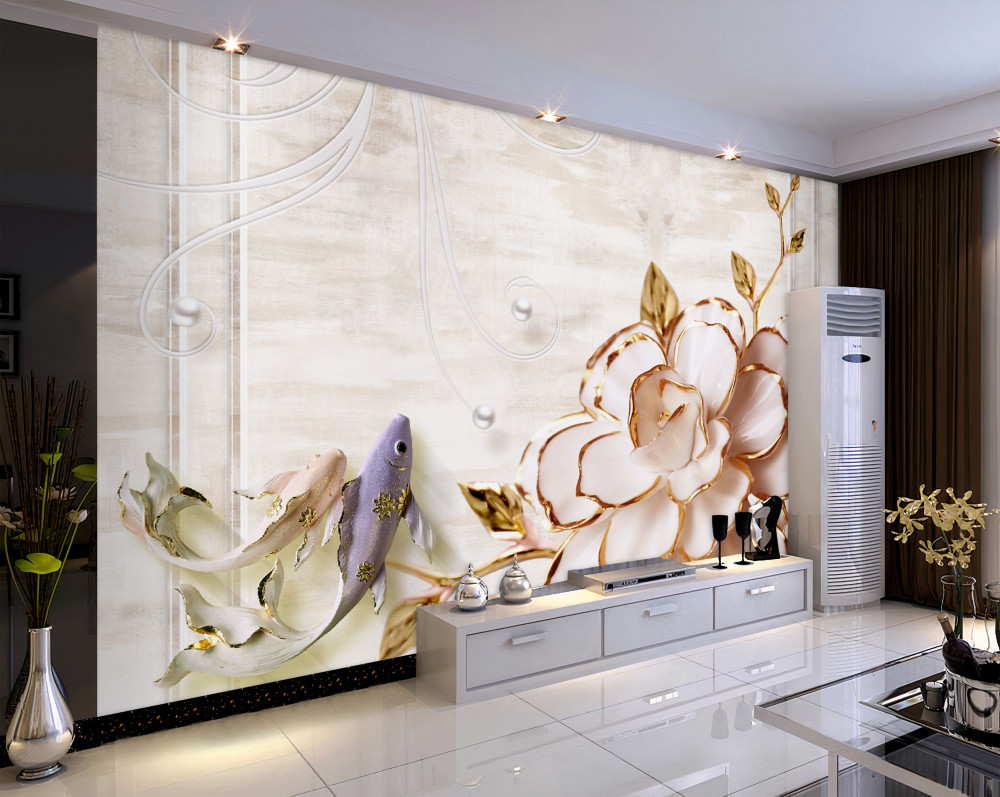 Fototapeta porcelanowe kwiaty i motyle