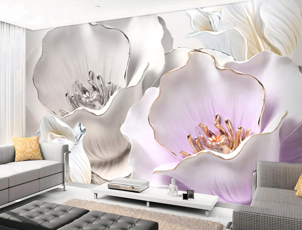 Fototapeta śnieżnobiałe porcelanowe kwiaty