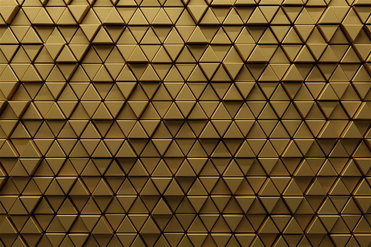 Fototapeta Golden Triangles 3d