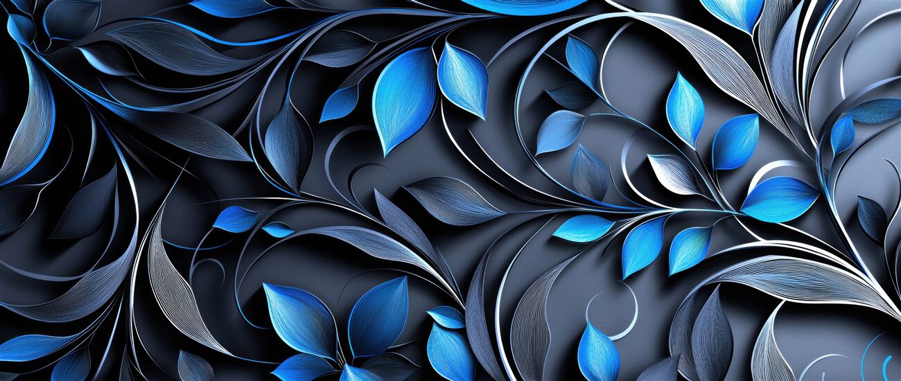 Fototapeta Dark -blue Liście są jasne