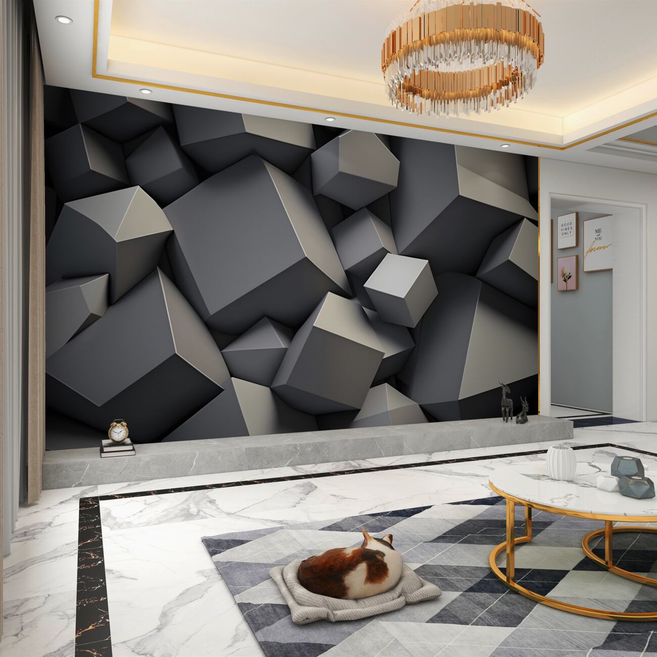 Fototapeta Kostki i inne geometryczne kształty