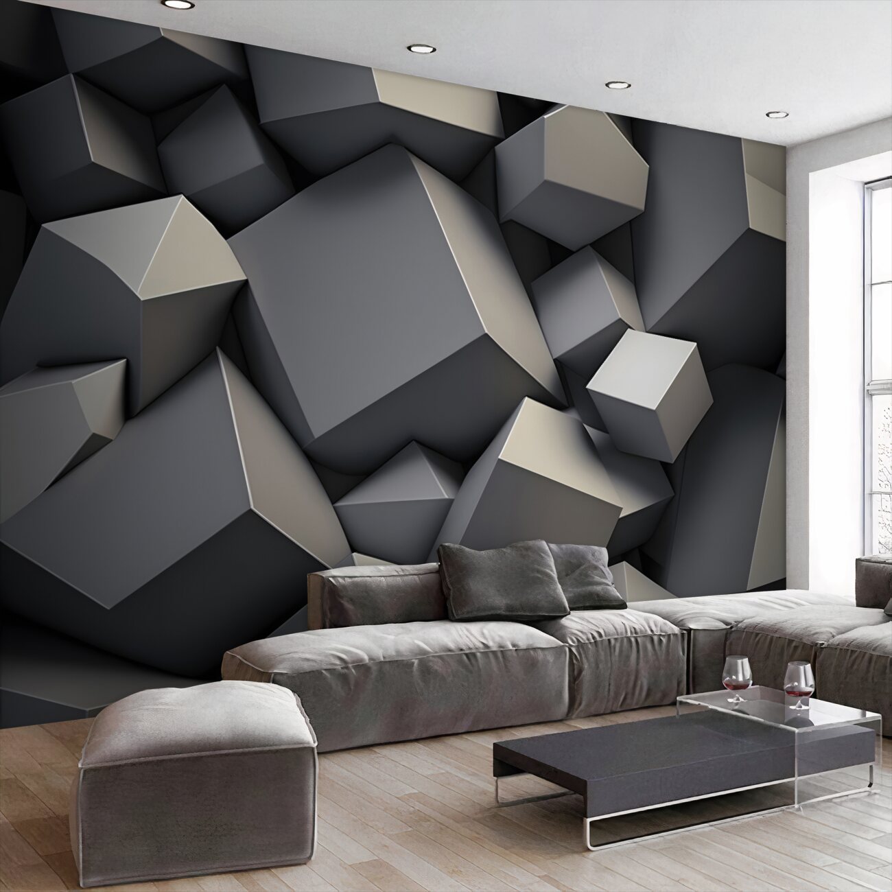 Fototapeta Kostki i inne geometryczne kształty