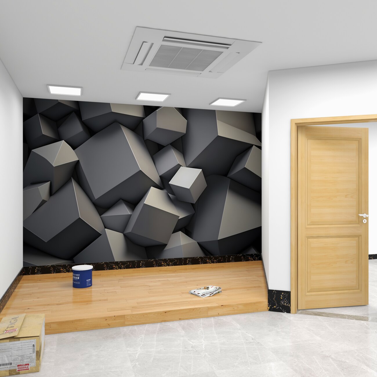 Fototapeta Kostki i inne geometryczne kształty