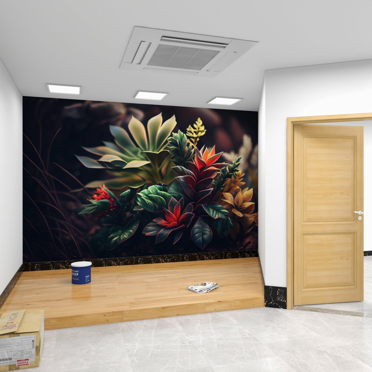 Fototapeta 3D bukiet roślin tropikalnych