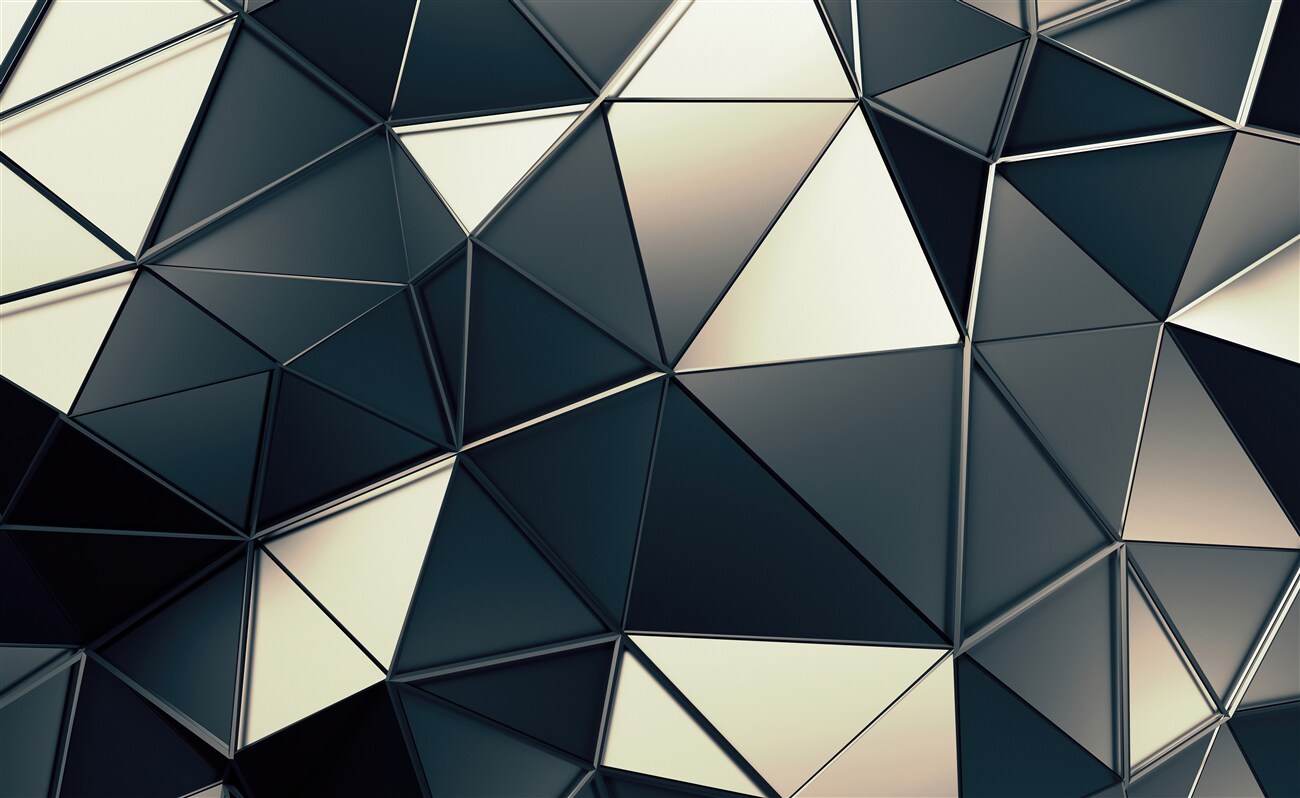 Fototapeta Mirror Triangles 3d