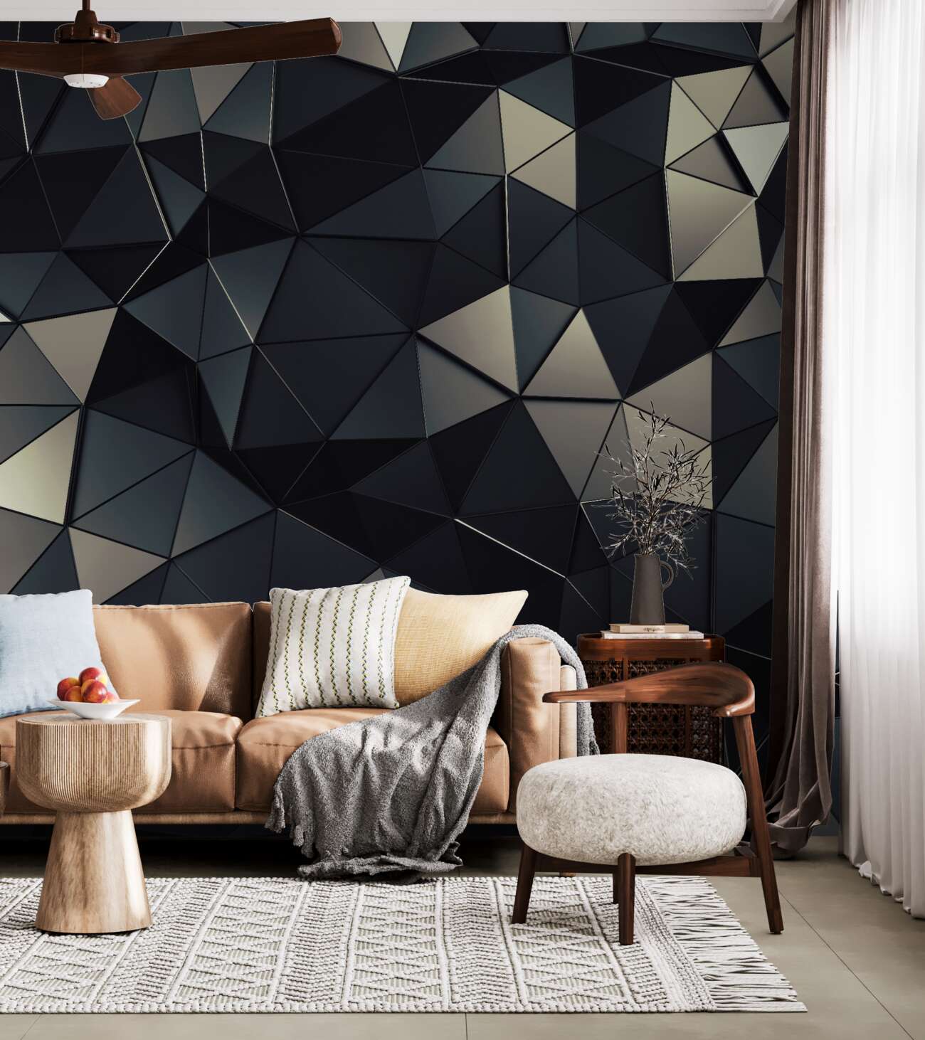 Fototapeta Tekstura geometryczna tometryczna jest ciemna
