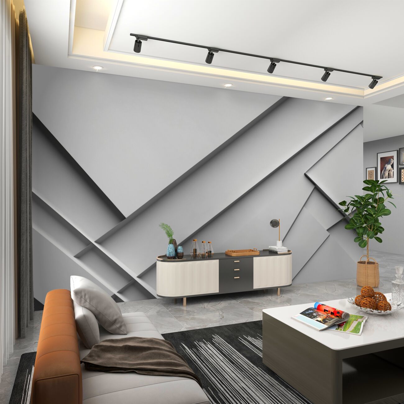 Fototapeta Fałszywe geometryczne kształty macie