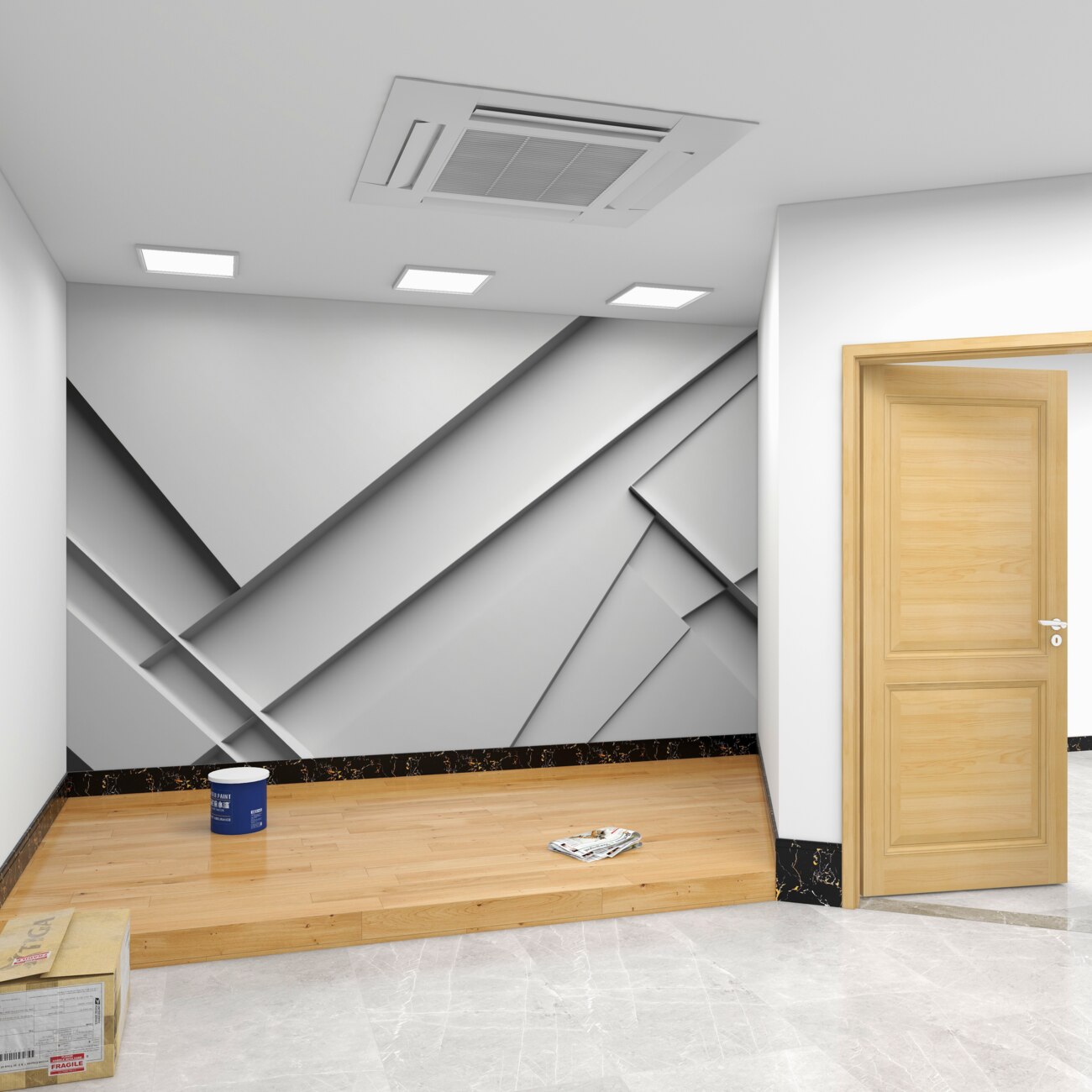 Fototapeta Fałszywe geometryczne kształty macie
